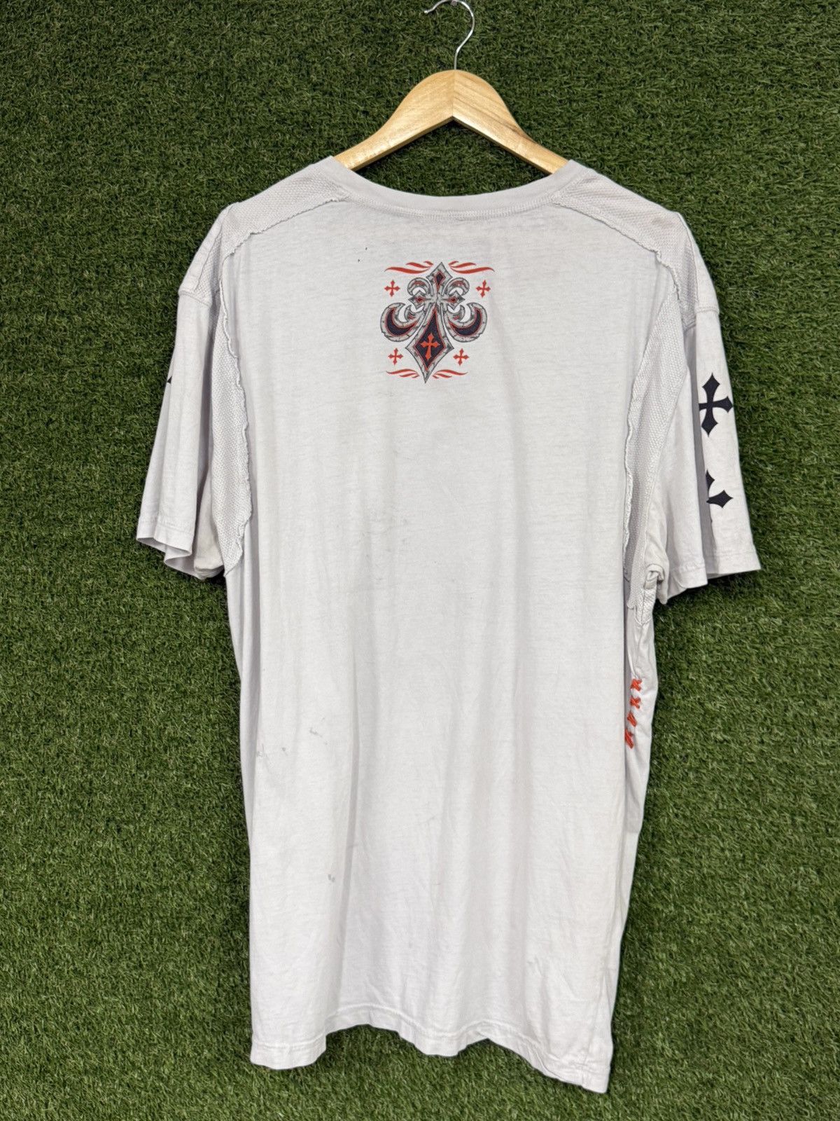 Affliction Affliction Eagle Distressed Y2K Chrome Metal Tee White 3XL Size US XXL / EU 58 / 5 - 5 Thumbnail