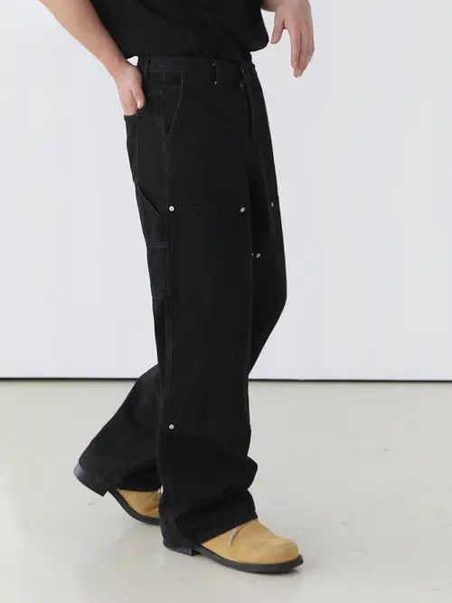 VIBE Baggy Black Flared Denim Jeans Size US 30 / EU 46 - 4 Thumbnail