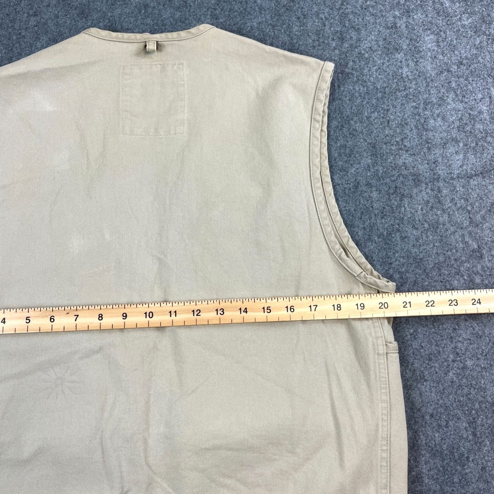 Levi's VINTAGE Levi's Jacket Vest Mens Small Beige 70s Italy Made Full Zip Pockets Logo Canvas Cotton Size US S / EU 44-46 / 1 - 4 Thumbnail
