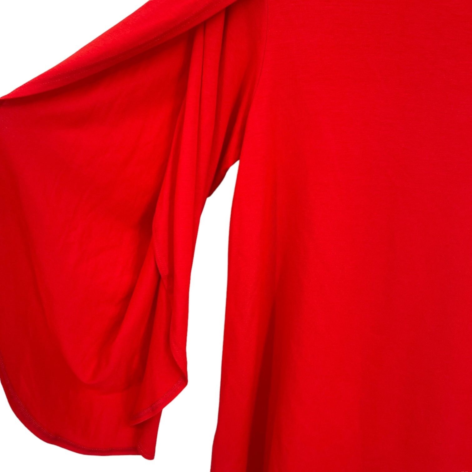Eileen Fisher Eileen Fisher Long Flutter Sleeves Shirt Red Medium Size M / US 6-8 / IT 42-44 - 7 Thumbnail