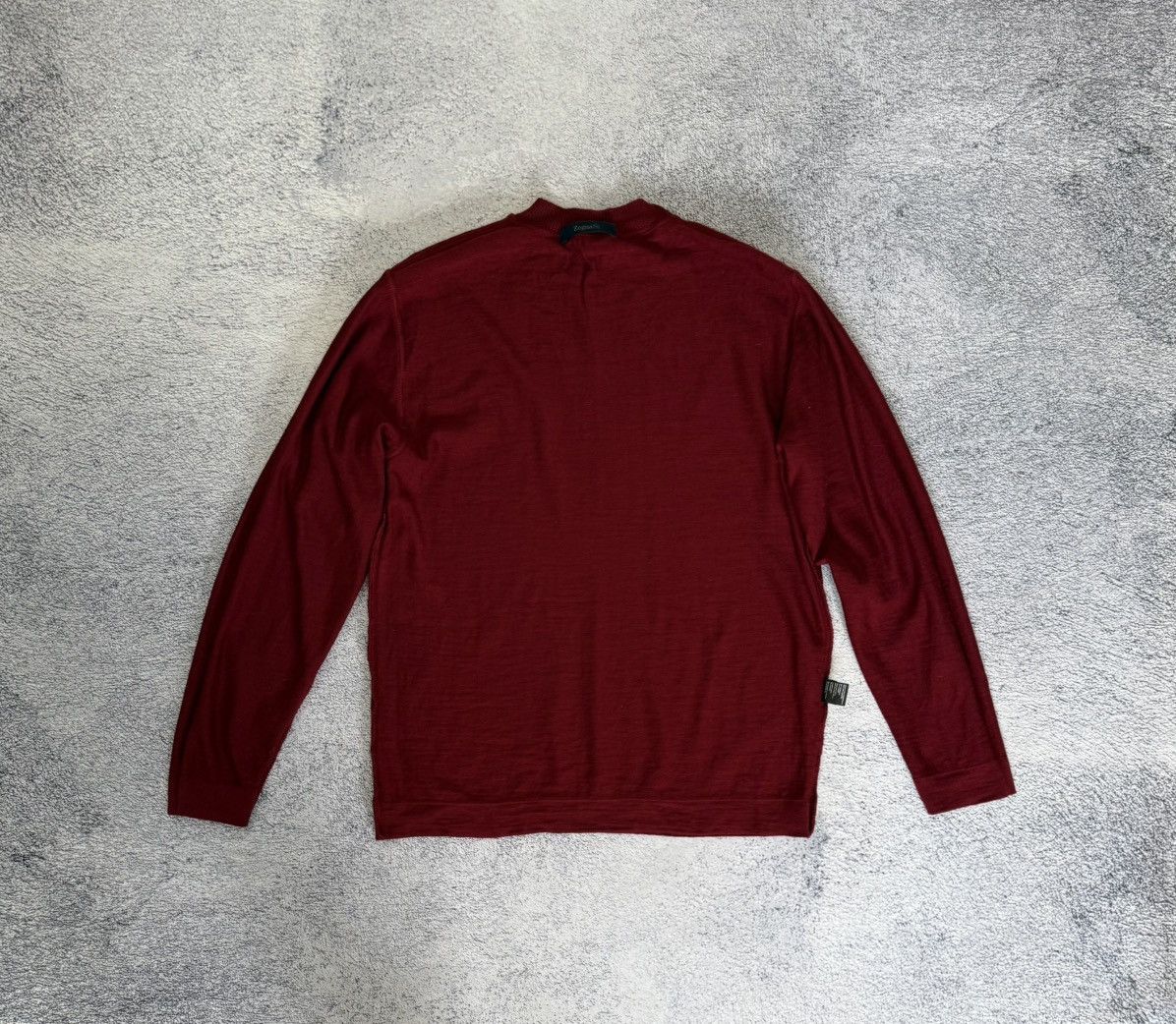 Ermenegildo Zegna ZEGNA SPORT 100% Wool Sweater Pullover Men M Burgundy Italy Size US M / EU 48-50 / 2 - 12 Thumbnail