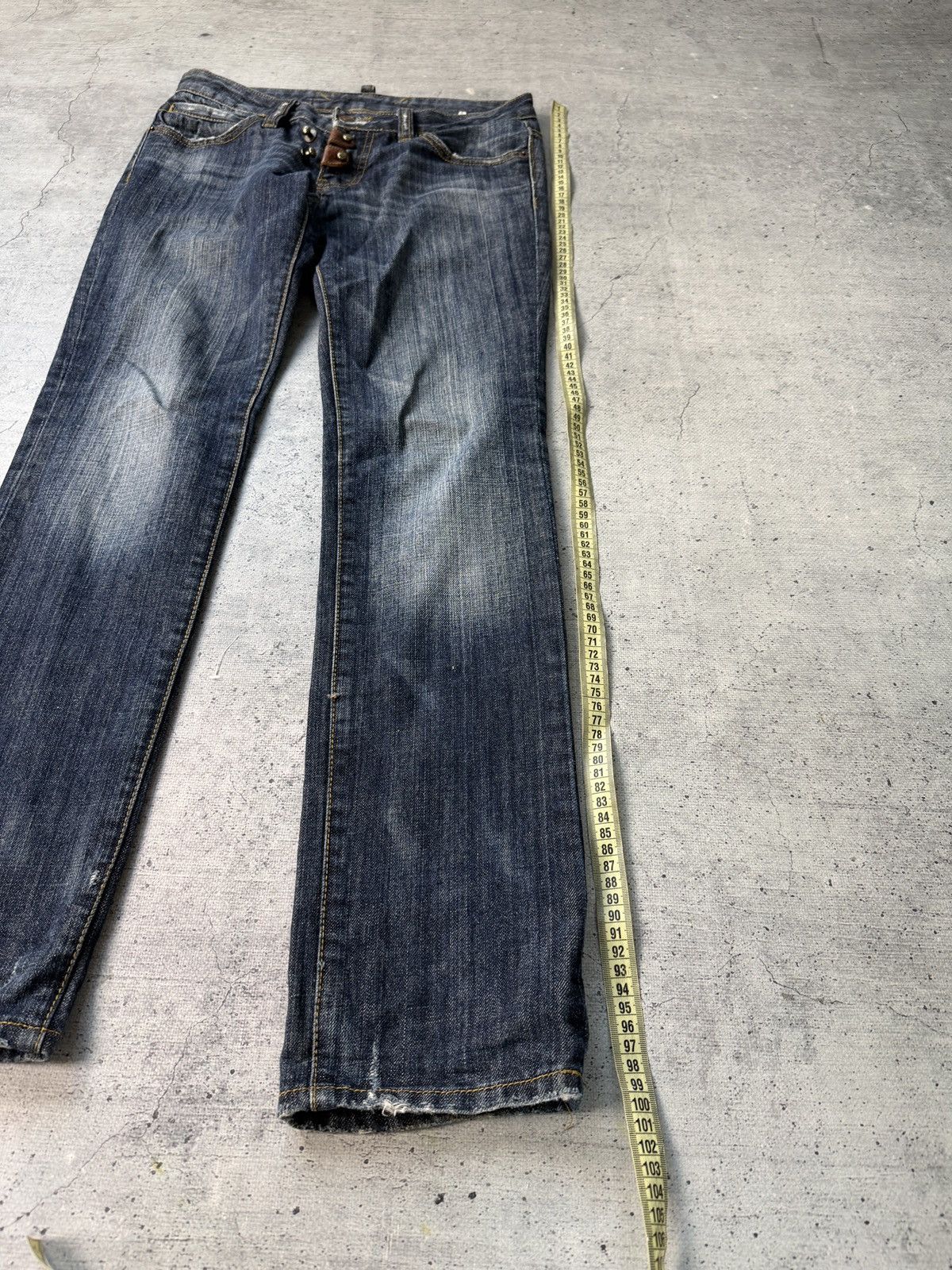 Dsquared2 Vintage Dsquared2 Jeans Italy Skull Navy Denim Bootcut 31 Size US 31 - 10 Thumbnail