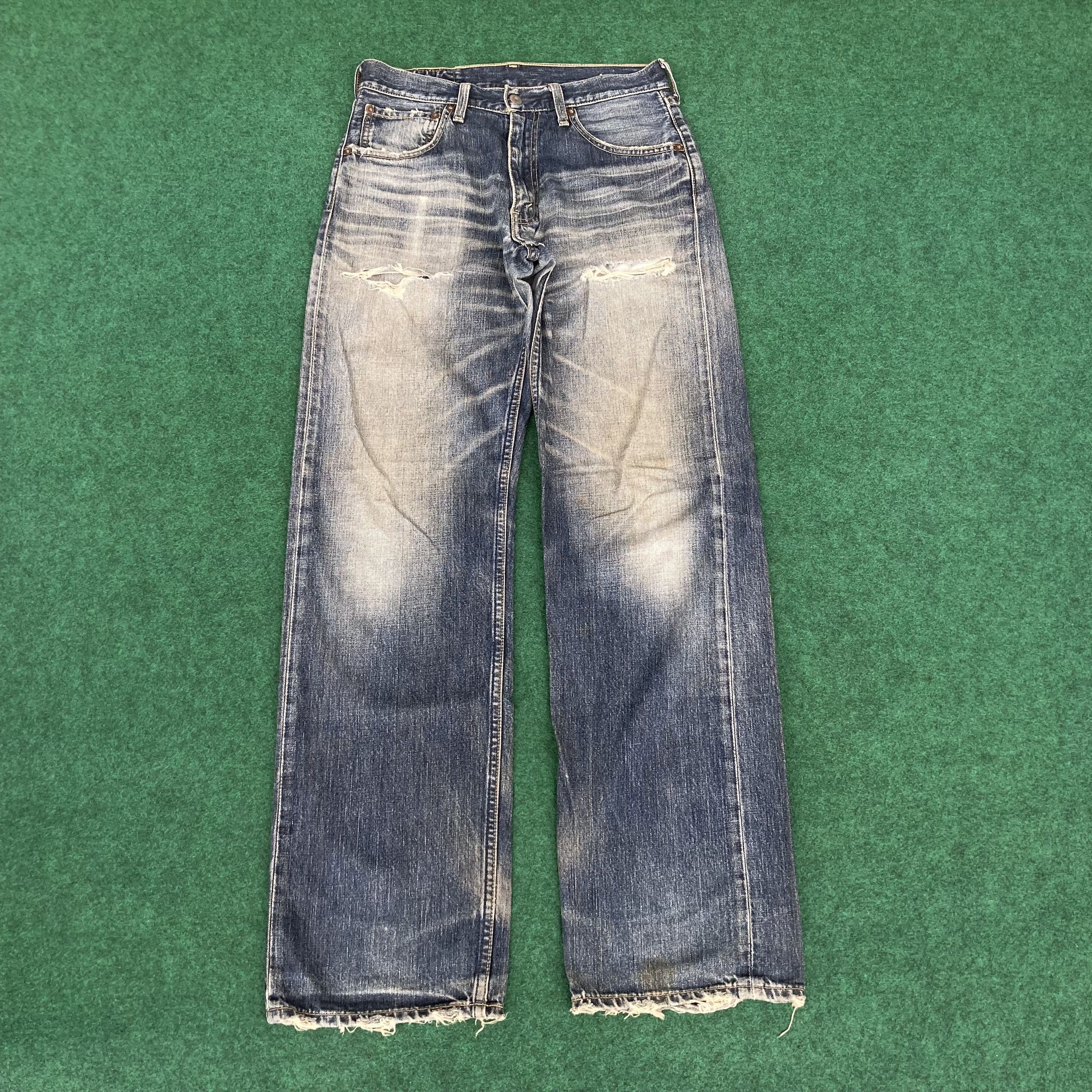 Levi's Vtg Levis 503 Faded Distressed Ripped Sz 29 Jeans Size US 29 - 1 Thumbnail