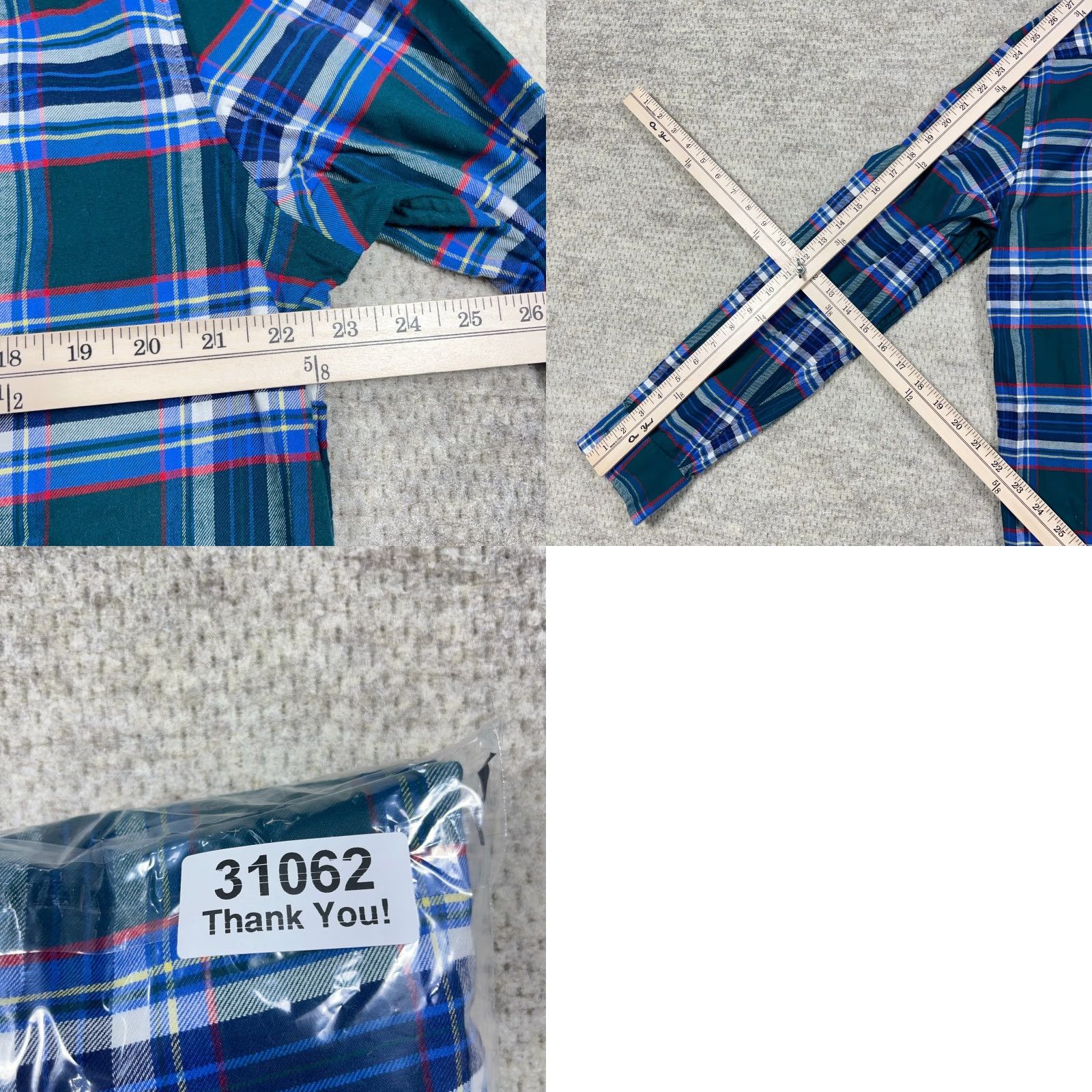 Vineyard Vines VINEYARD VINES Flannel Shirt Men L Green Blue Plaid Button-Up Whale Shirt Size US L / EU 52-54 / 3 - 8 Thumbnail
