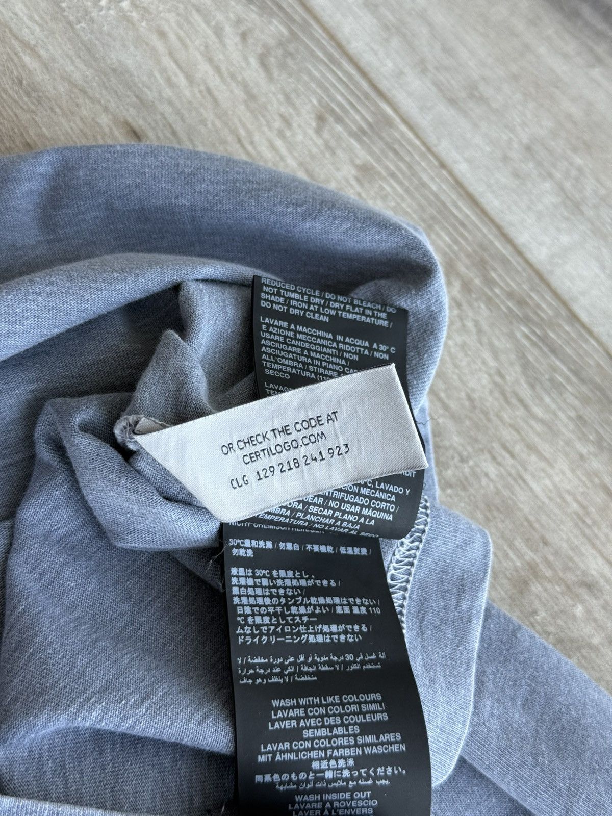 Palm Angels Palm Angels Medium Arched Logo Washed Vintage Grey Tee Size US M / EU 48-50 / 2 - 12 Thumbnail