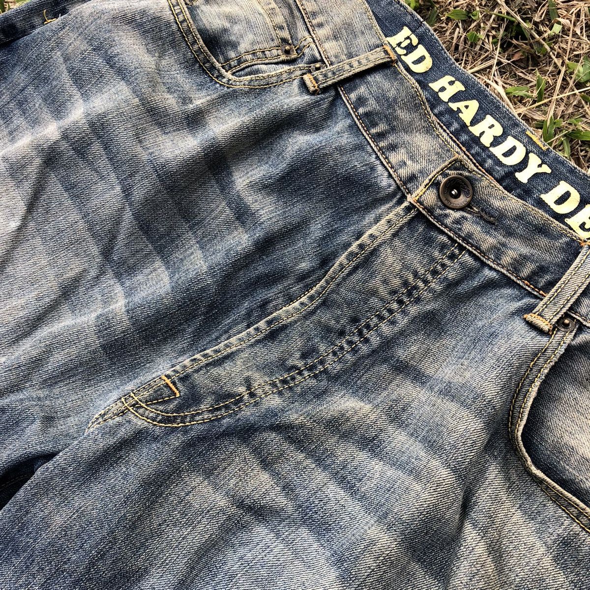 Christian Audigier Vintage Faded Ed Hardy By Christian Audigier Denim Pants Size US 42 / EU 58 - 9 Thumbnail