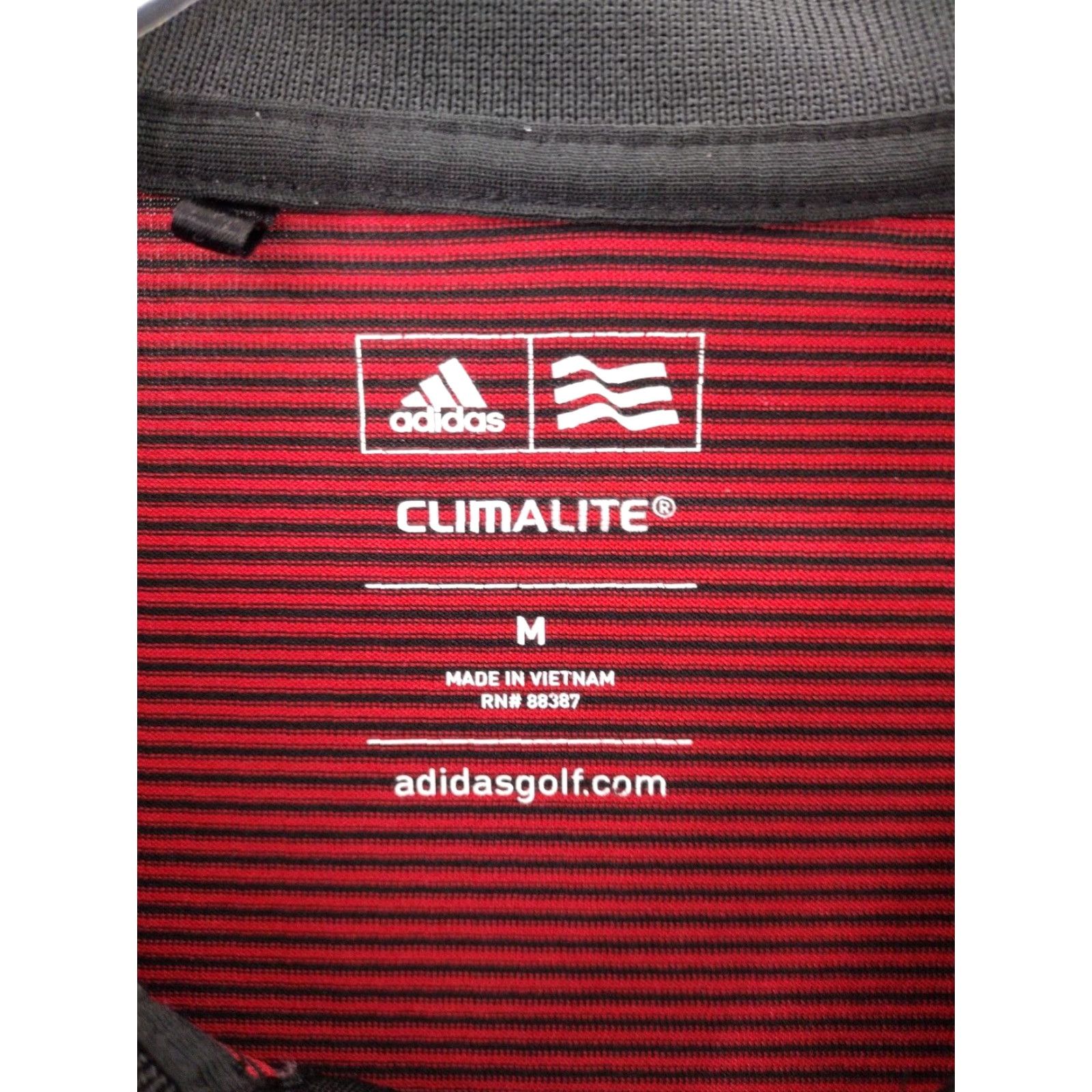 Adidas Adidas Polo Shirt Mens M Climalite Short Sleeve Red Stripes Logo Golf Shirt Size US M / EU 48-50 / 2 - 3 Thumbnail