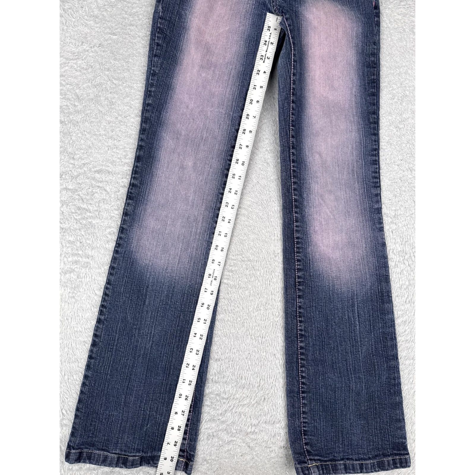 Southpole Southpole Jeans Women Bootcut Denim Pants 3 Blue 24x31 Pink Fade Contrast Stitch 5-Pocket Design Jeans Size 26" / US 2 / IT 38 - 7 Thumbnail