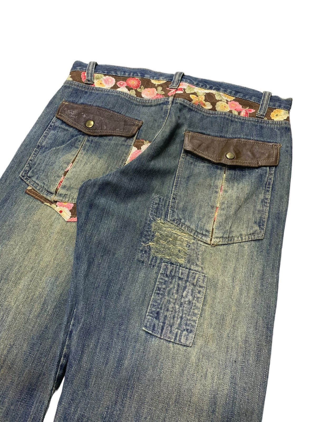 Hysteric Glamour Gumu Japan Boro Patchwork Mud Denim Jeans Size US 32 / EU 48 - 16 Thumbnail