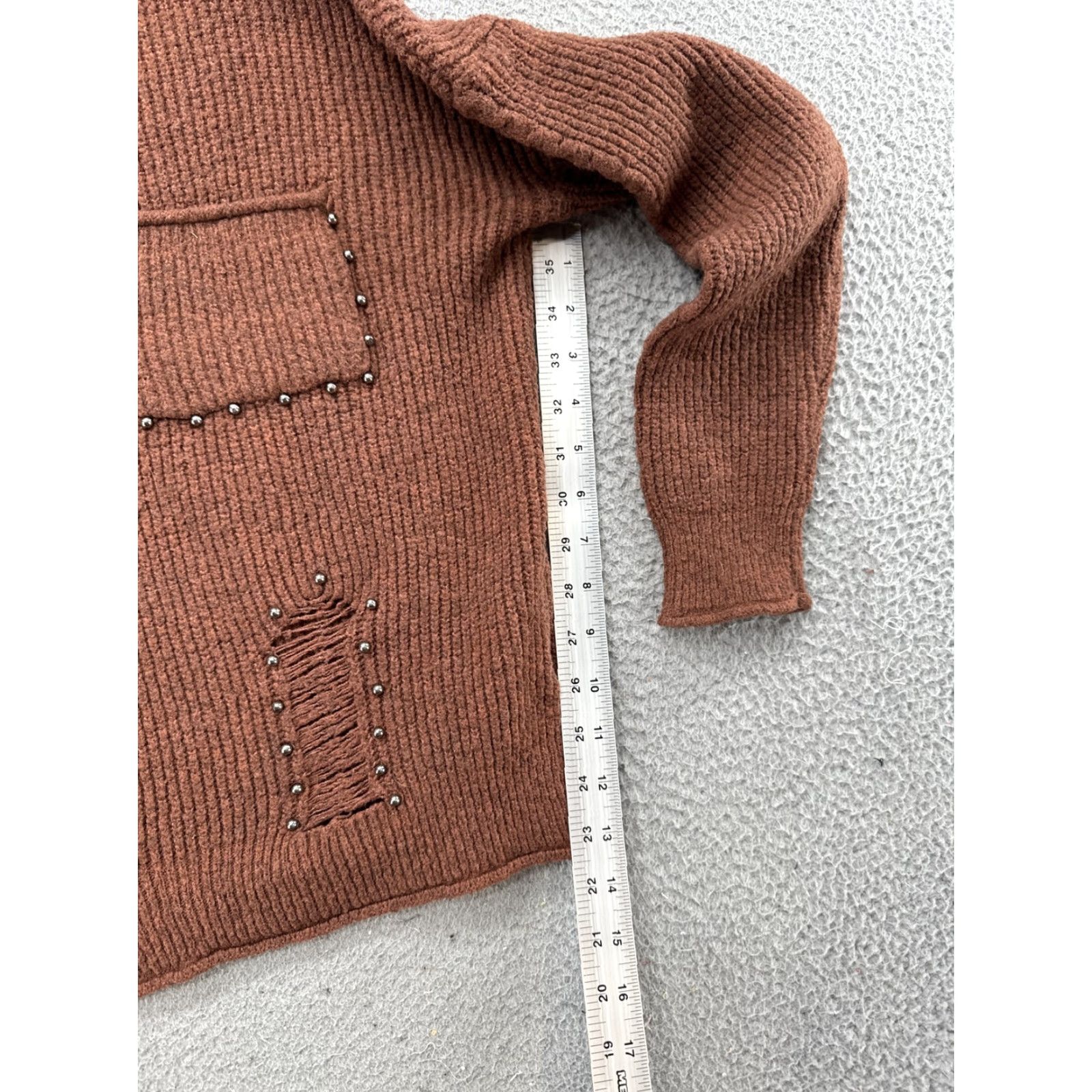 Vintage Esqualo Distressed Knit Brown Pullover Sweater Women’s XS Size Brown Knit Pullover Regular Women Esqualo Pullover Sweater XS Size XS / US 0-2 / IT 36-38 - 5 Thumbnail