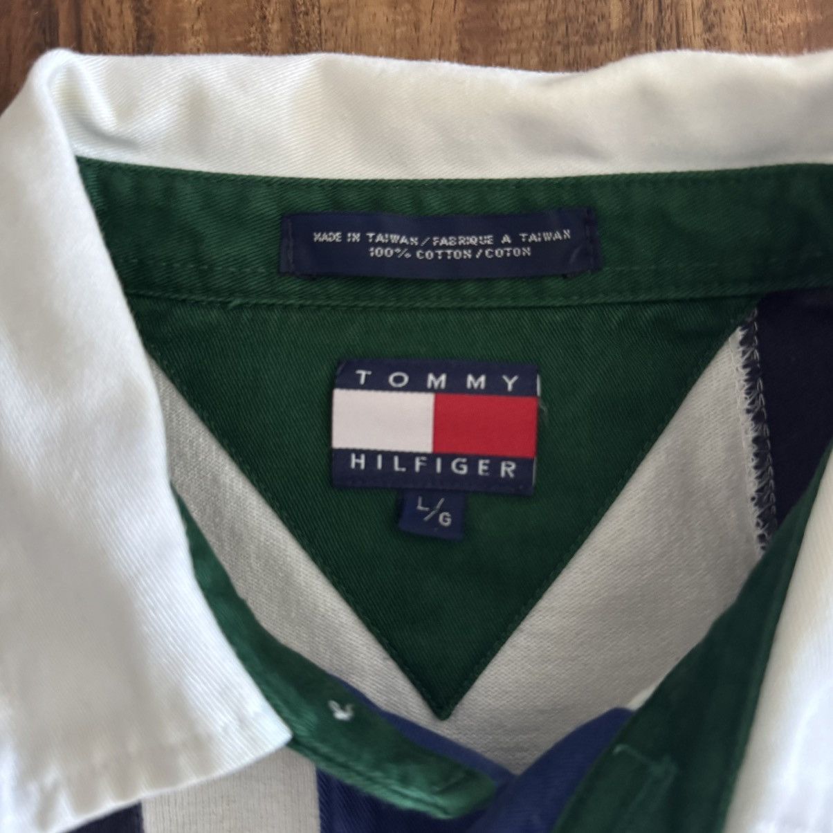 Tommy Hilfiger Vintage Tommy Hilfiger Polo shirt Size US L / EU 52-54 / 3 - 3 Thumbnail
