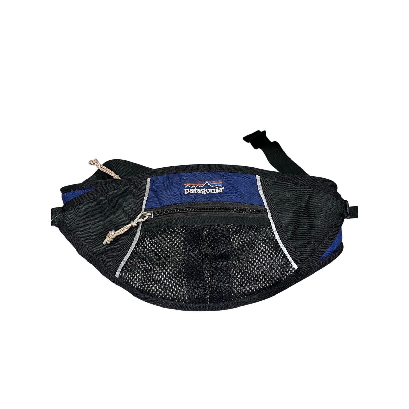 Patagonia Patagonia Vintage Waist Pack Hip Belt Bag Blue Black Mesh Size ONE SIZE - 3 Thumbnail