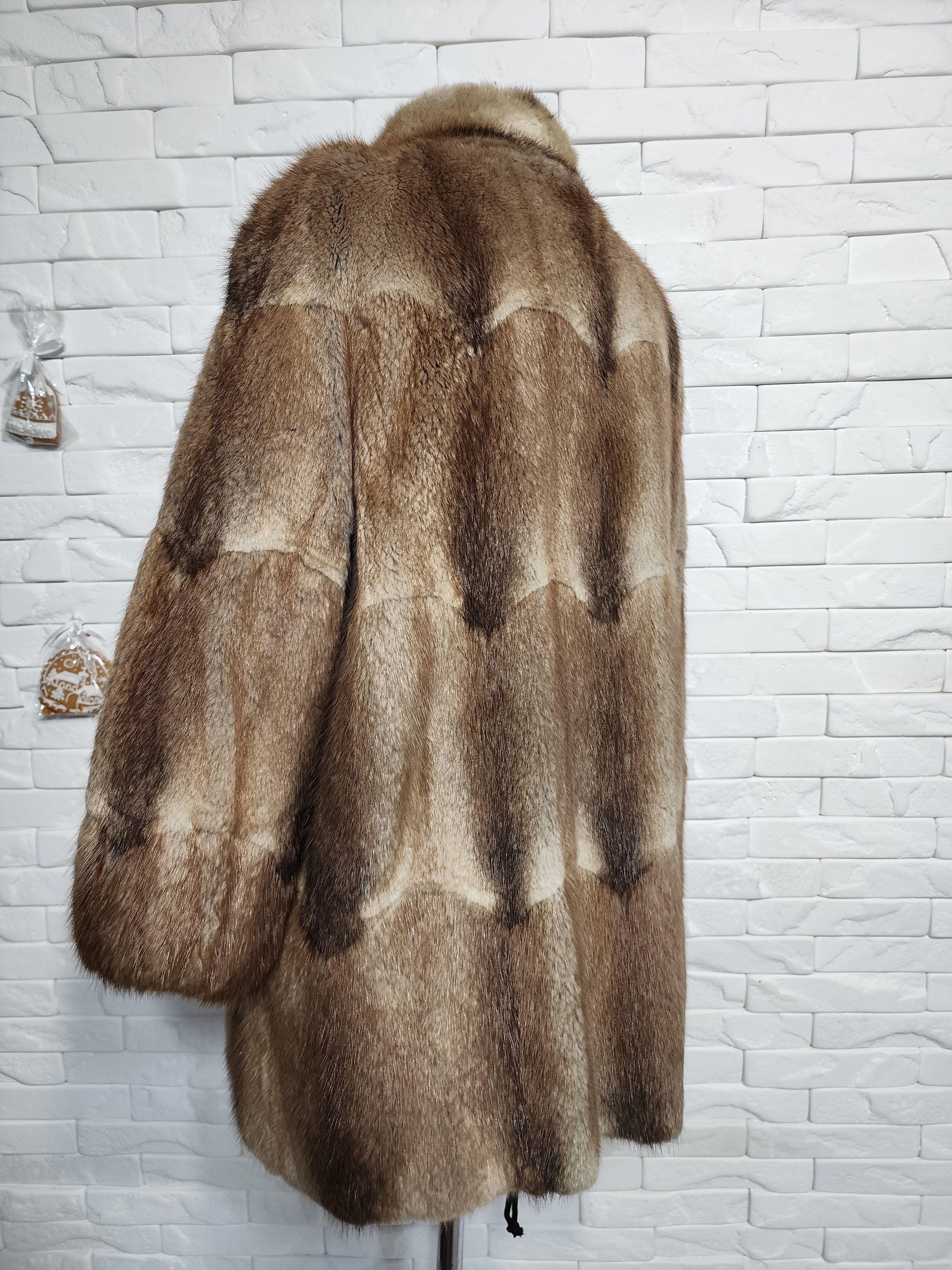 Furla Warm Brown Women's Fur Coat. Size L / US 10 / IT 46 - 6 Thumbnail