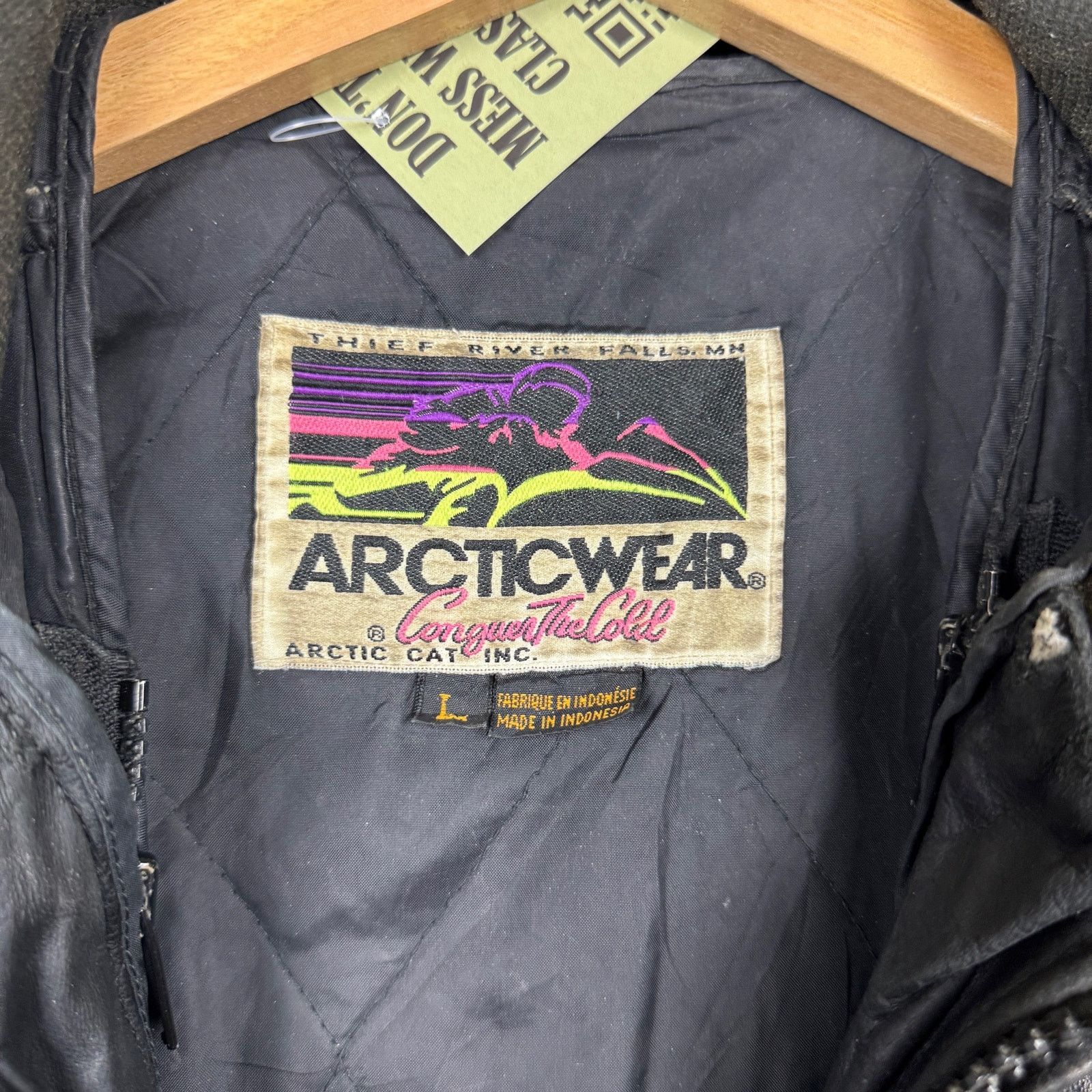 Vintage 00's Black Arctic Wear Arctic Cat Bomber Jacket 0206 Size US L / EU 52-54 / 3 - 5 Thumbnail