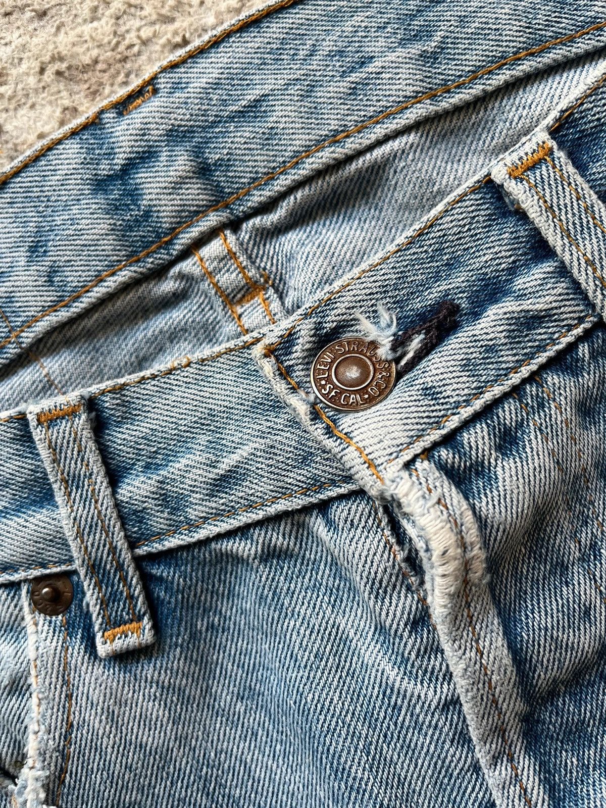 Levi's Levi’s Made In France Jeans Sz W29 L36 Distressed Jeans Size 29" - 6 Thumbnail