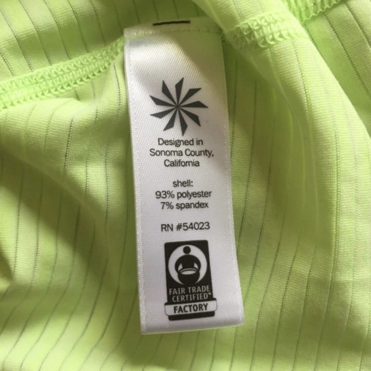 Athleta ATHLETA Neon Lime Green Ribbed Striped Workout Tank Top Size S / US 4 / IT 40 - 8 Thumbnail