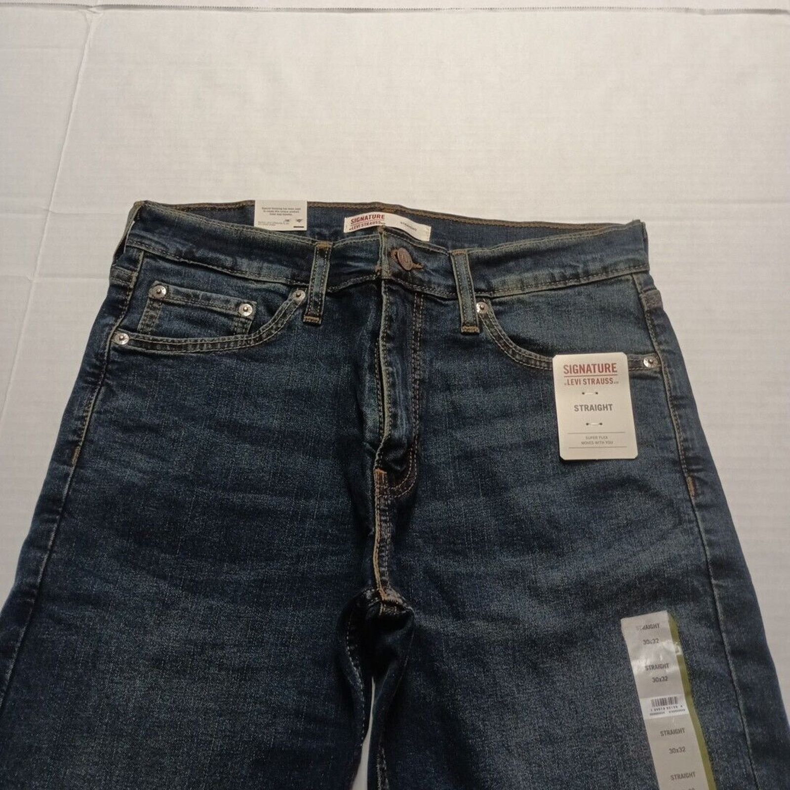 Levi's Signature By Levi Straight Jeans Men's 30x32 Blue Super Flex Size US 30 / EU 46 - 3 Thumbnail