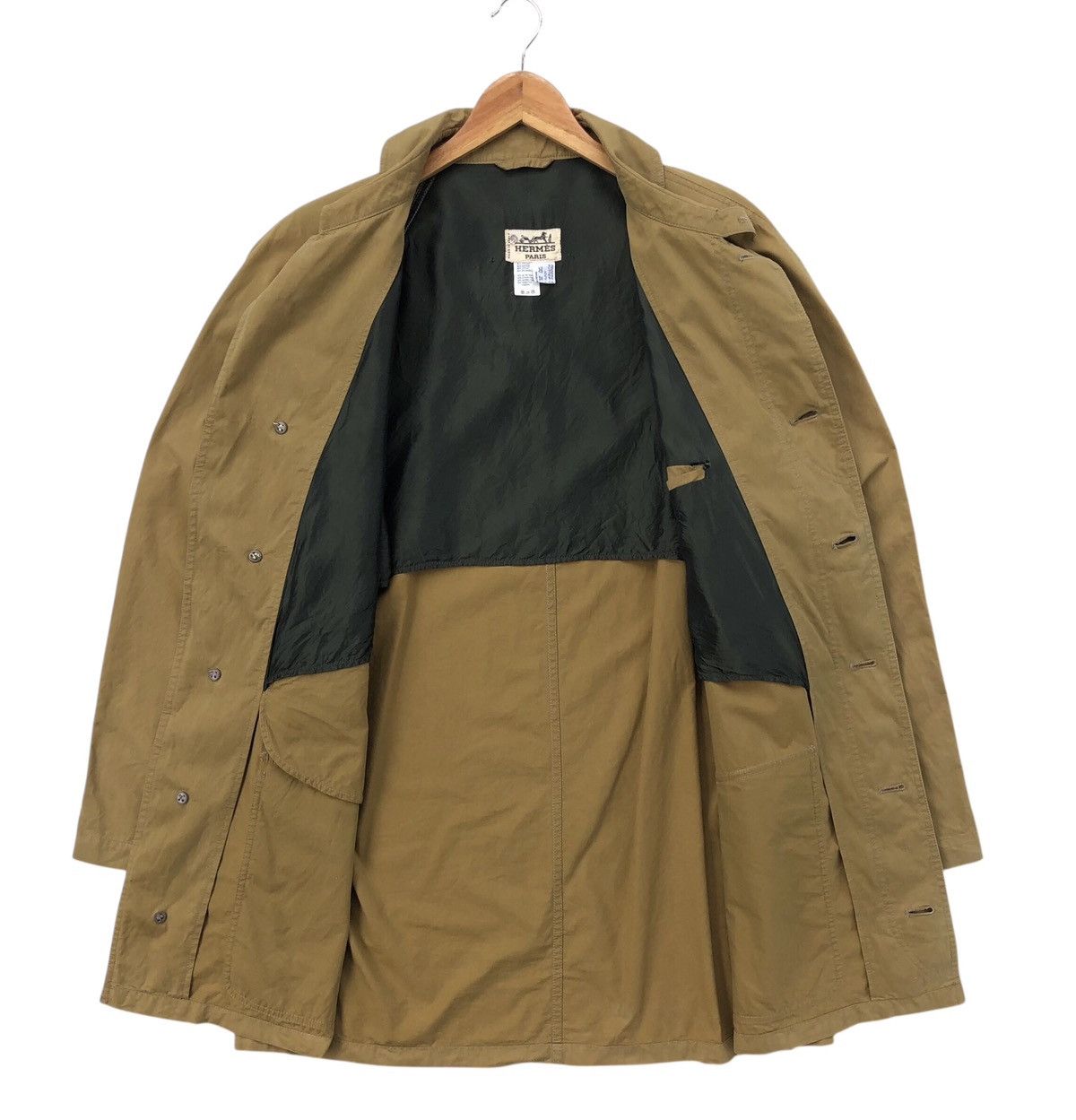 Hermes Vintage Hermes Paris Cotton Outer Shell Trench Coat Size US XL / EU 56 / 4 - 9 Thumbnail