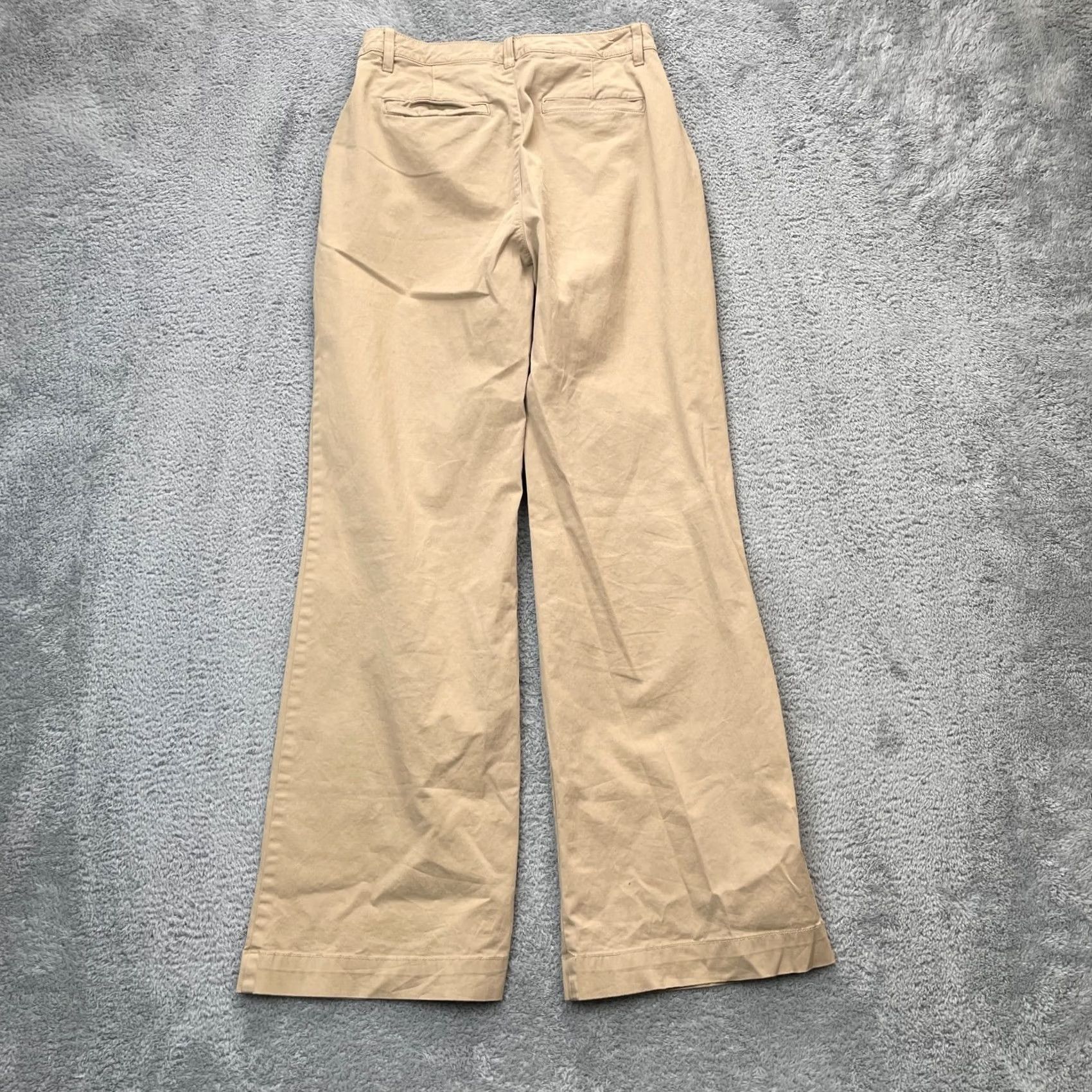 Gap Gap Pants Womens 6 Beige Chino Cotton Stretch Wide Leg Office Wear Business Pants Size 28" / US 6 / IT 42 - 2 Thumbnail