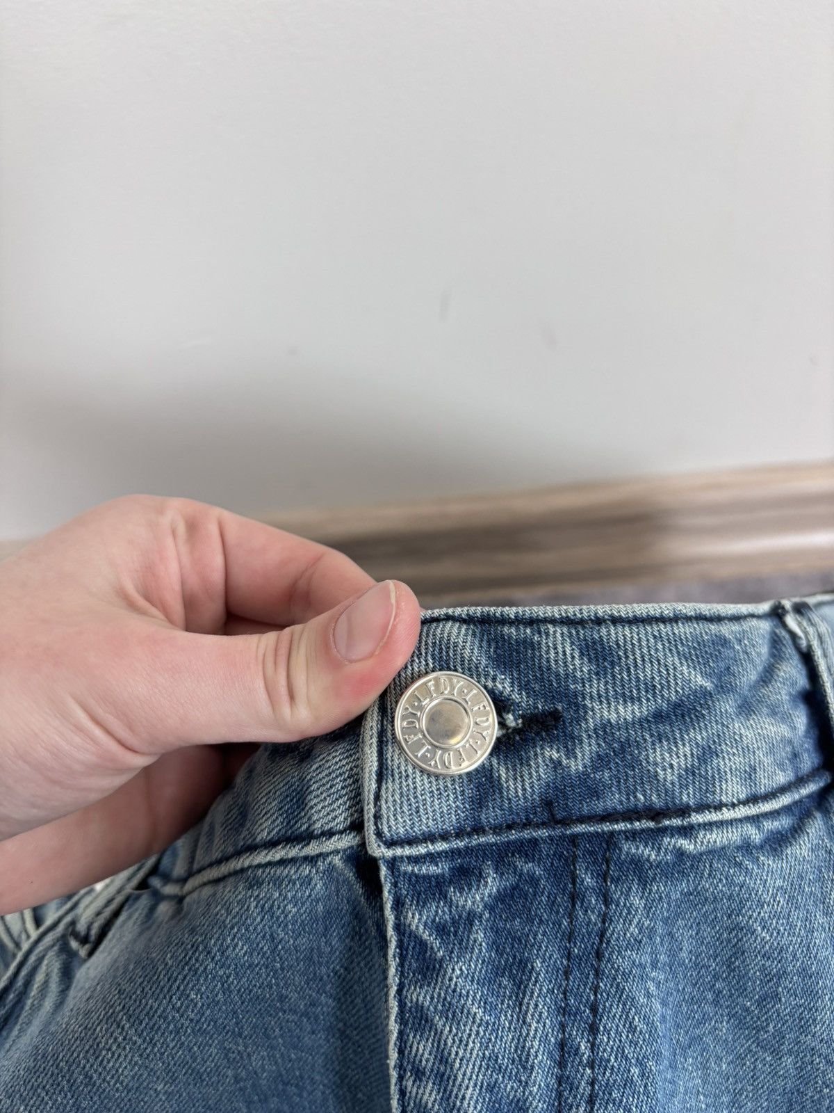 LFDY LFDY Live Fast Die Young Blue Multipocket Baggy Cargo Jeans Size US 34 / EU 50 - 9 Thumbnail