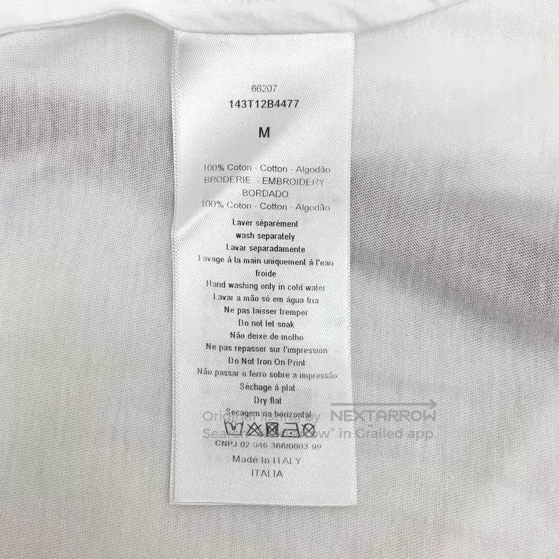 Dior Dior White logo letter print cotton round-neck short-sleev Size M / US 6-8 / IT 42-44 - 6 Thumbnail