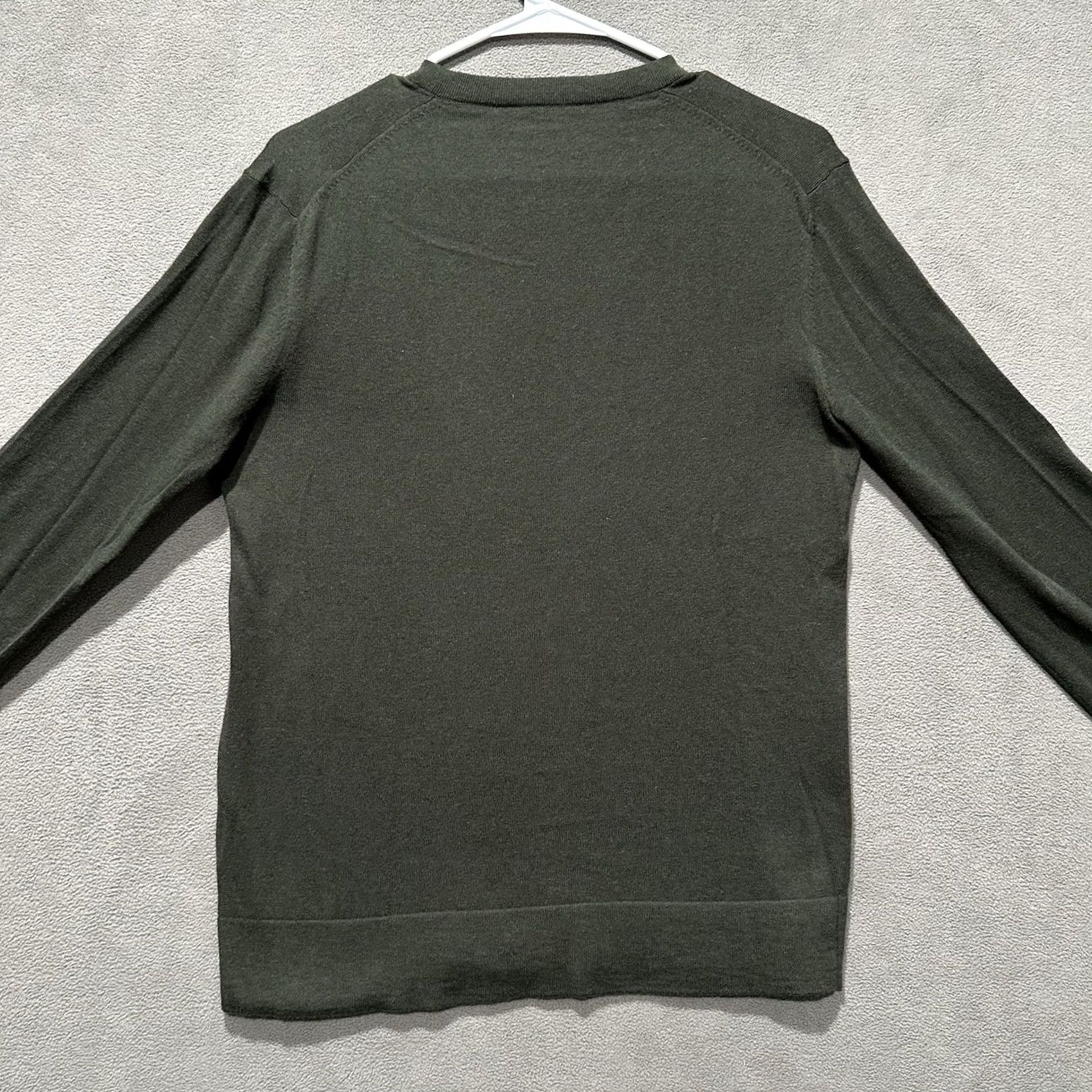 Theory Theory Sweater Mens Small Green Cotton Cashmere V-Neck Long Sleeve Shirt EUC Size US S / EU 44-46 / 1 - 2 Thumbnail