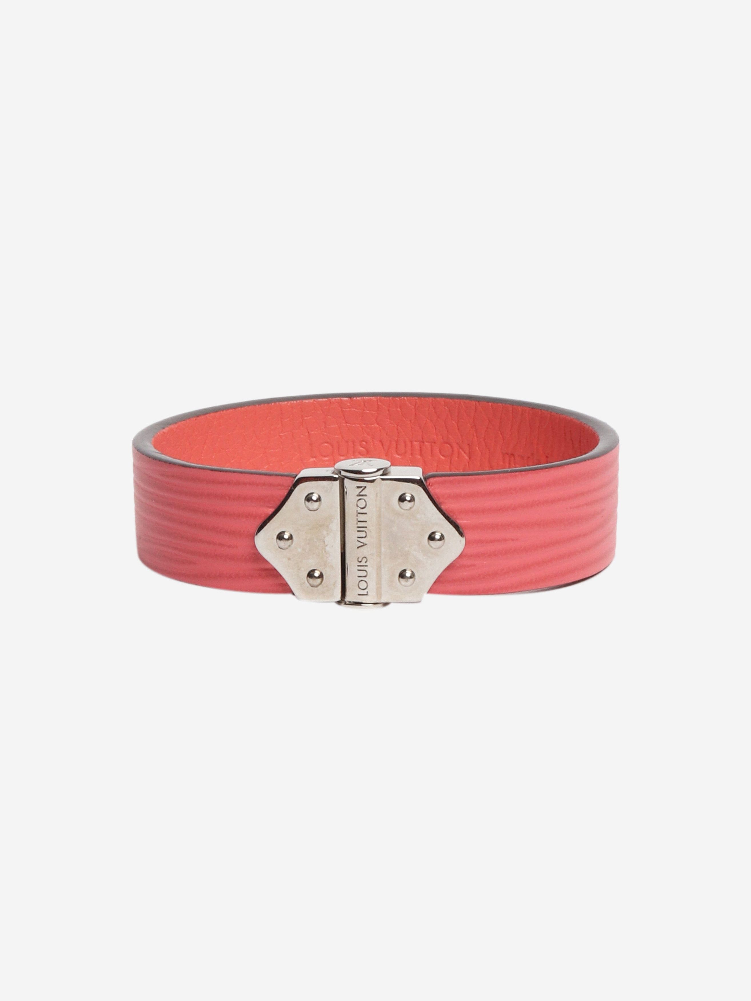 Louis Vuitton Pink leather bracelet Size ONE SIZE - 1 Thumbnail