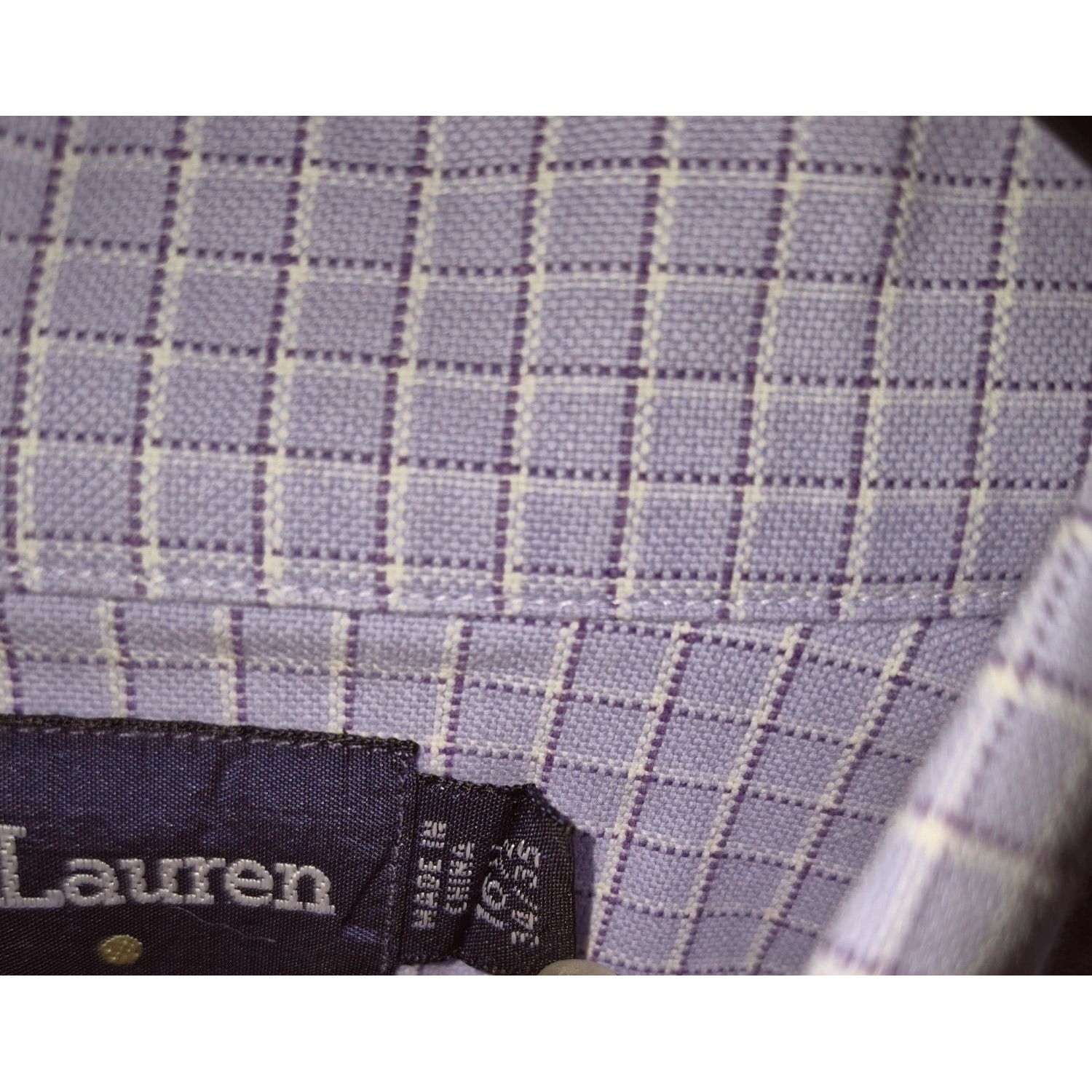 Polo Ralph Lauren Polo Ralph Lauren Mens 16.5 34/35 Sky Blue Checkered Long Sl Size US L / EU 52-54 / 3 - 2 Thumbnail