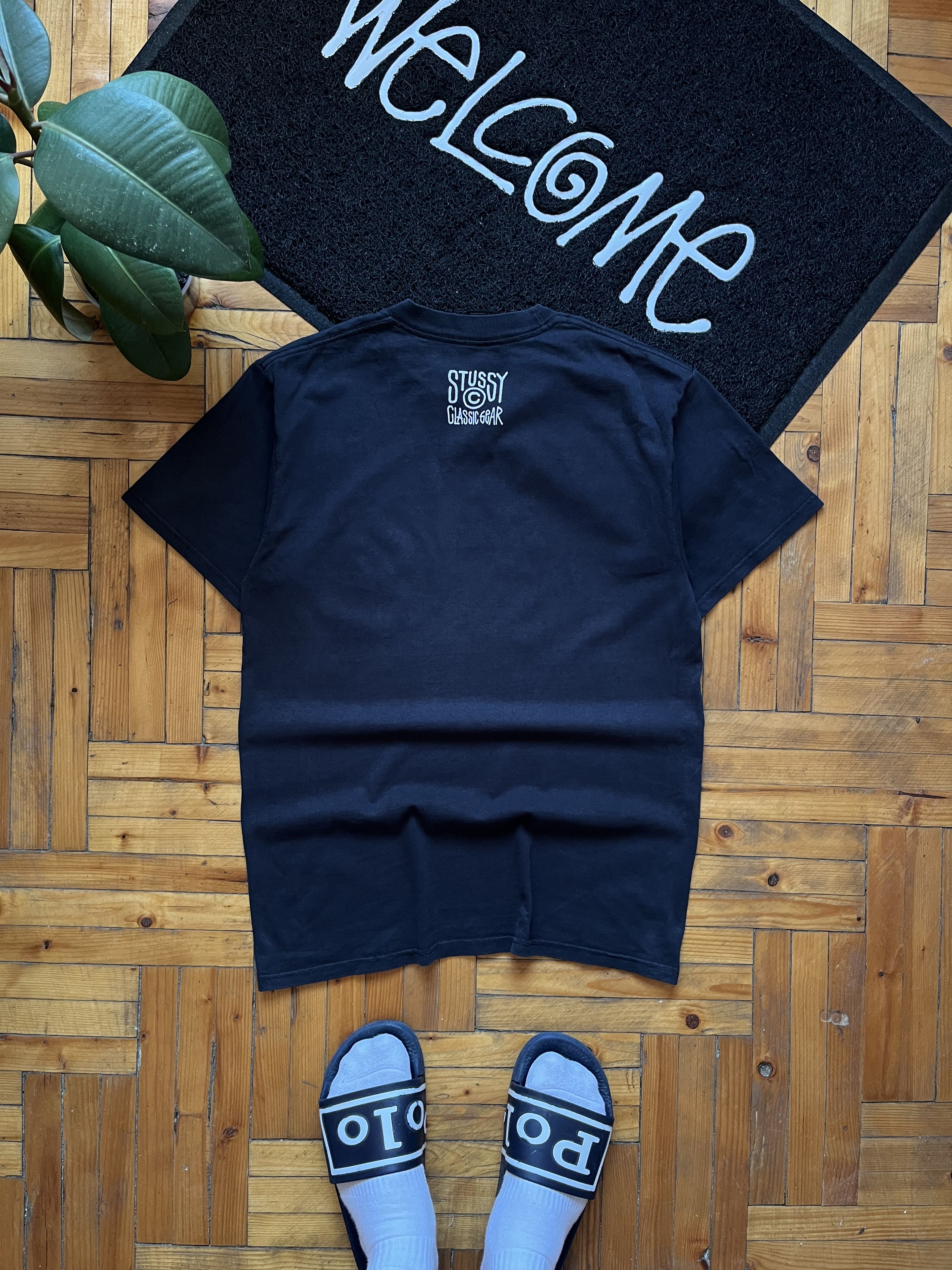 Stussy Vintage Stussy Streetwear Big Logo Made In Mexico Black Tee Size US M / EU 48-50 / 2 - 5 Thumbnail
