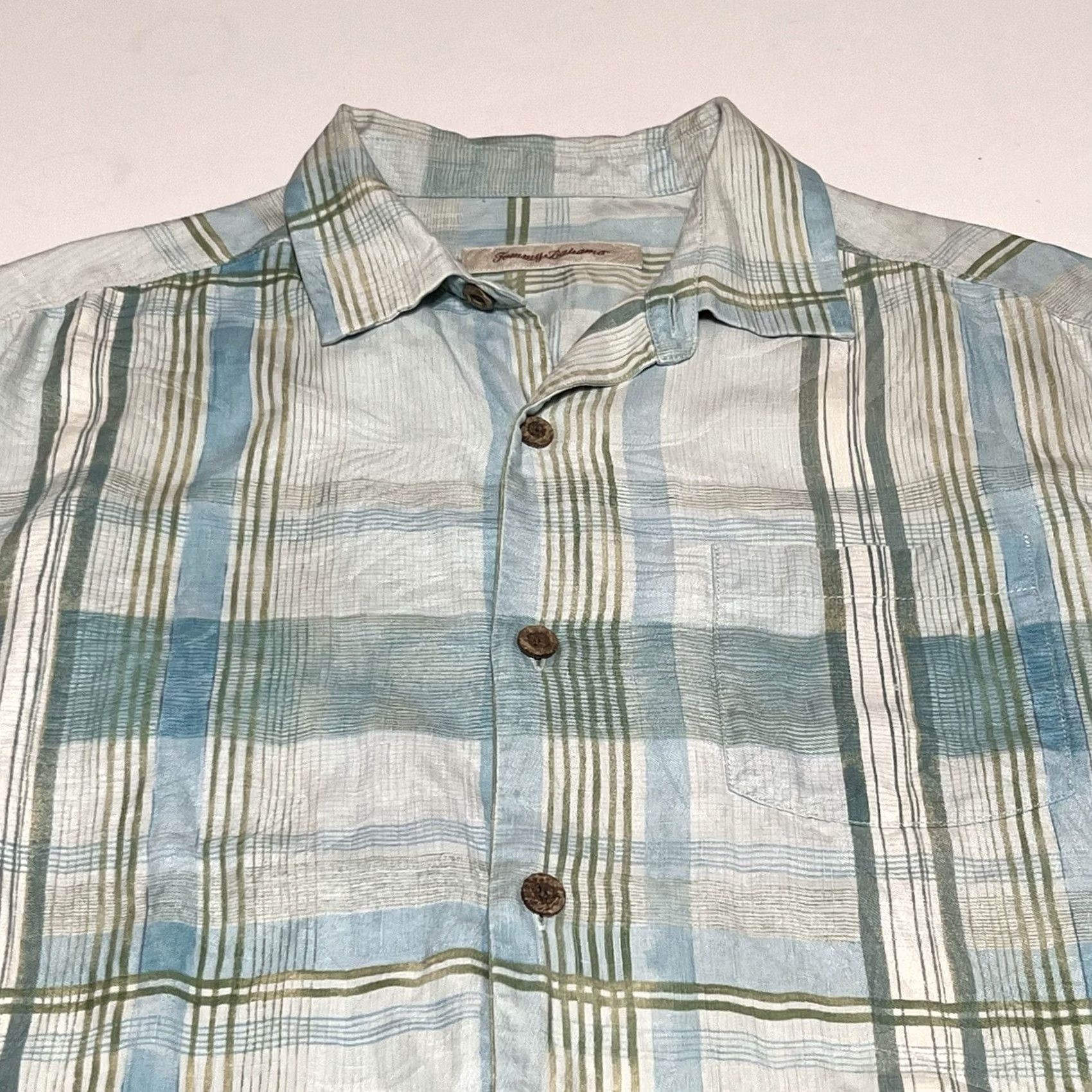 Tommy Bahama Tommy Bahama Shirt Mens Small Silk Plaid Hawaiian Short Sleeve Button-Up Relaxed Multicolor 100% Silk Classic Casual Size US S / EU 44-46 / 1 - 2 Thumbnail