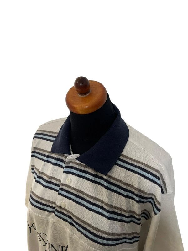 Yves Saint Laurent YVES SAINT LAURENT POUR HOMME STRIPED POLO SHIRT – SIZE XXL Size US XXL / EU 58 / 5 - 6 Thumbnail