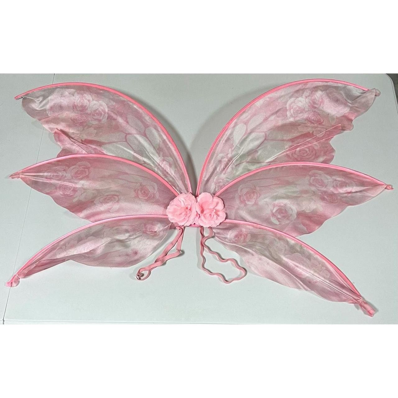 Dolls Kill × Japanese Brand × Vintage Pink Roses Floral Fairy Butterfly Costume Cosplay Wings 🎀 Size ONE SIZE - 1 Thumbnail