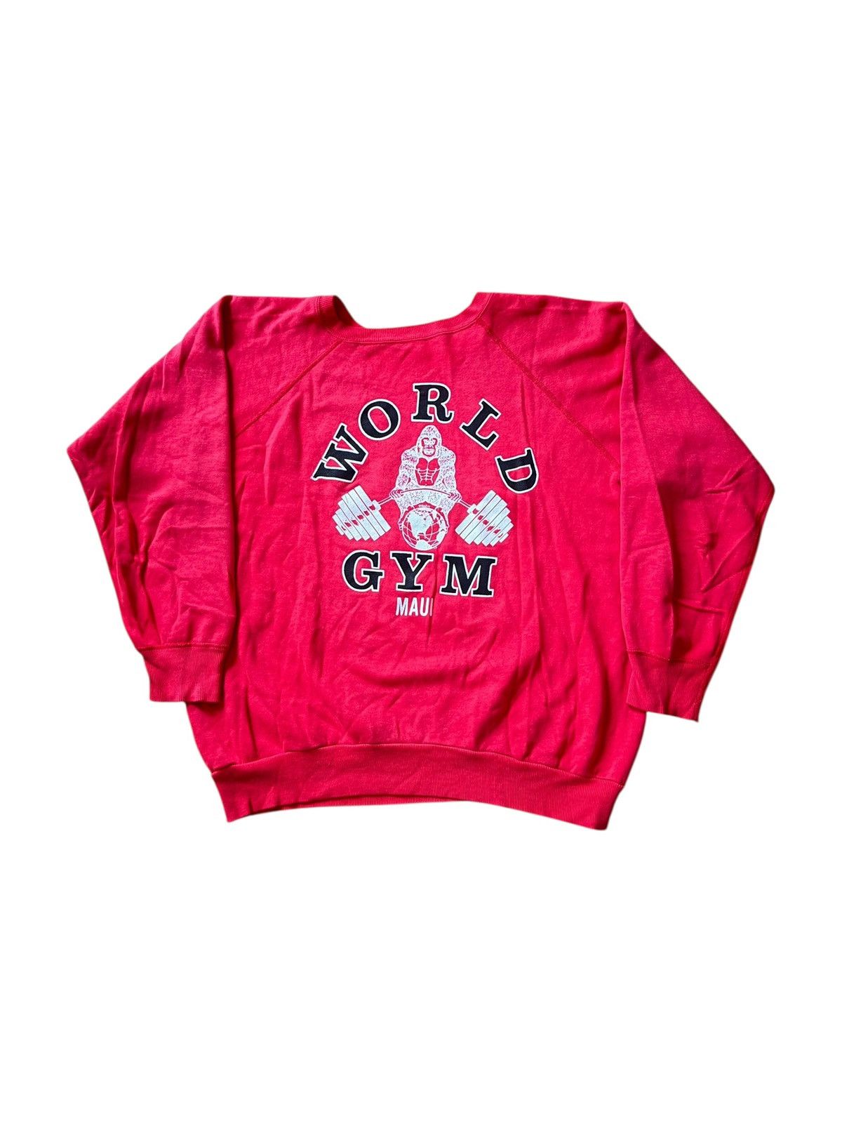 Vintage *RARE* WORLD GYM CREWNECK SWEATER GORILLA BODYBUILDING SWEAT Size US M / EU 48-50 / 2 - 1 Thumbnail