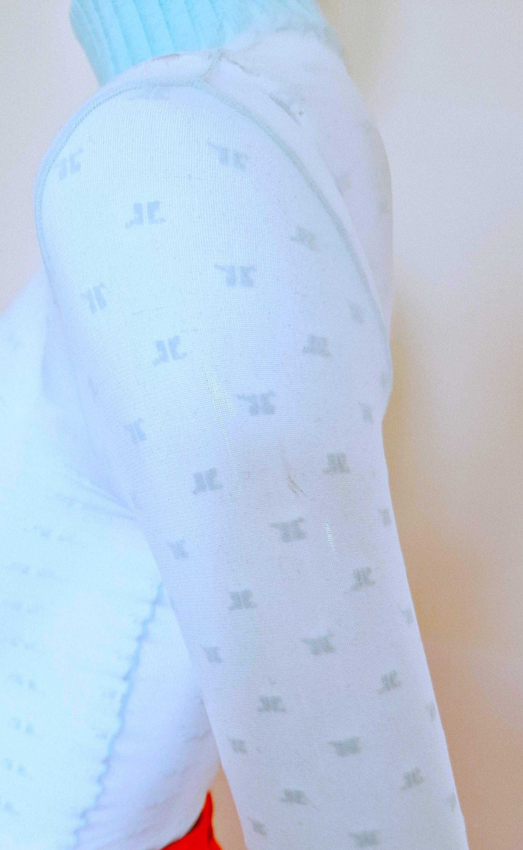 Andre Courreges × Courreges Courrèges Logo Monogram Blue Transparent Mesh XS Top Tee Size XS / US 0-2 / IT 36-38 - 8 Thumbnail