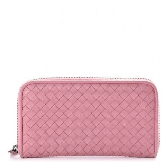 Bottega Veneta Bottega Veneta Nappa Intrecciato Pink Zippy Long Wallet Size ONE SIZE - 1 Thumbnail