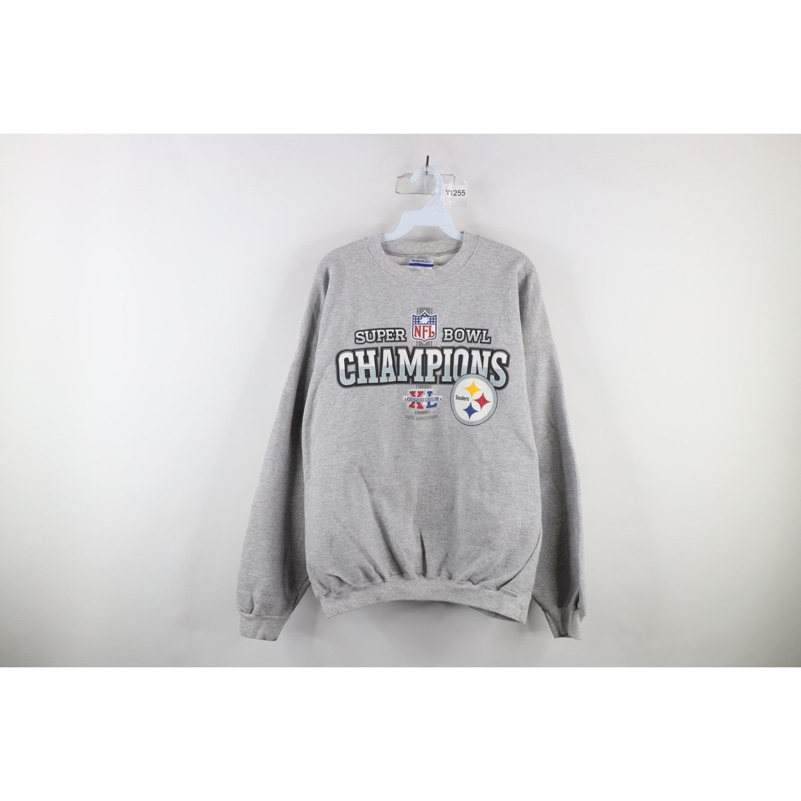 Reebok Vintage Reebok Super Bowl XL Pittsburgh Steelers Sweatshirt Size US XL / EU 56 / 4 - 1 Thumbnail