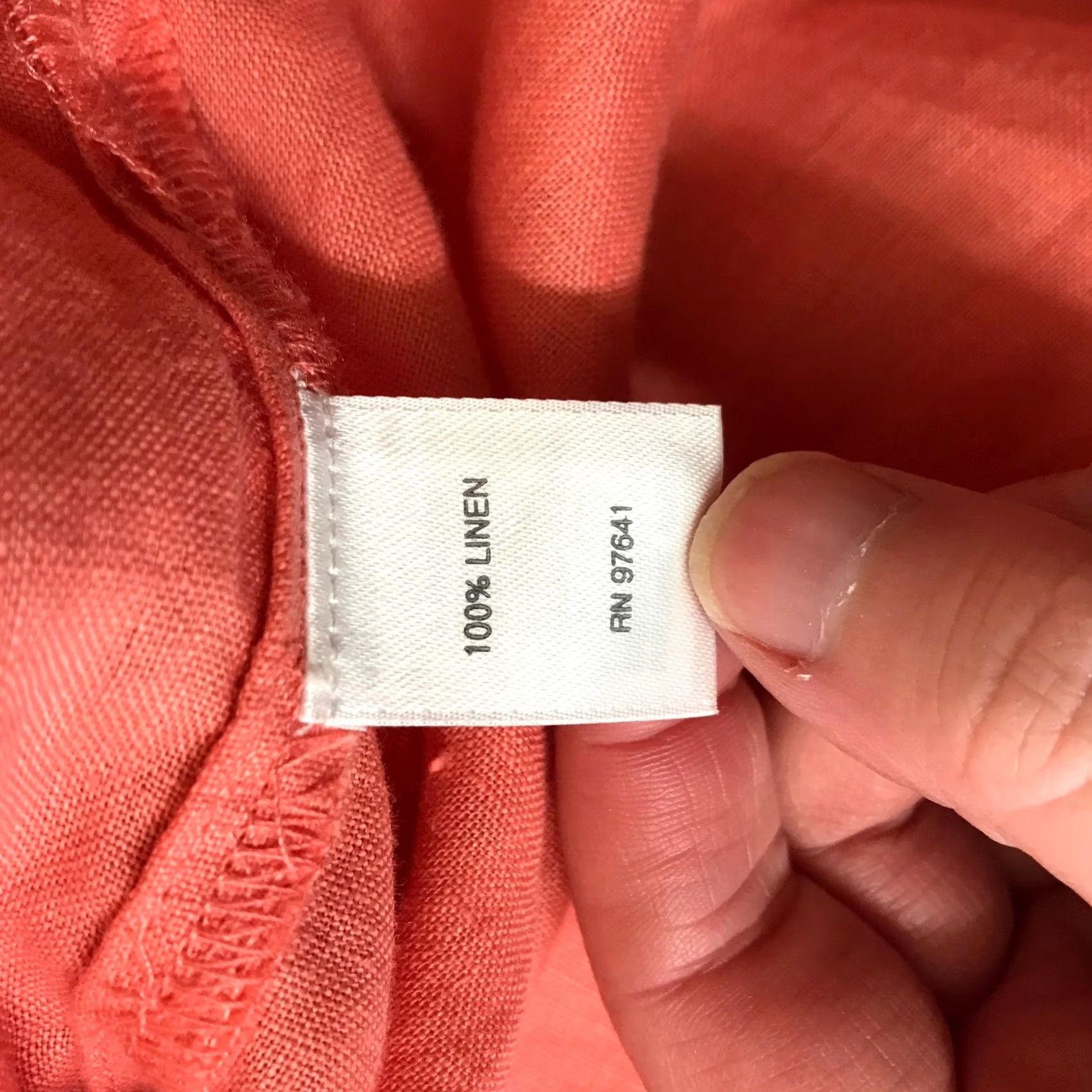 J. Jill J. Jill Love Linen Tunic Shirt Womens PM Coral Pink Button-Down, 100% Linen, Long Sleeve, Relaxed Casual Wear Size M / US 6-8 / IT 42-44 - 8 Thumbnail