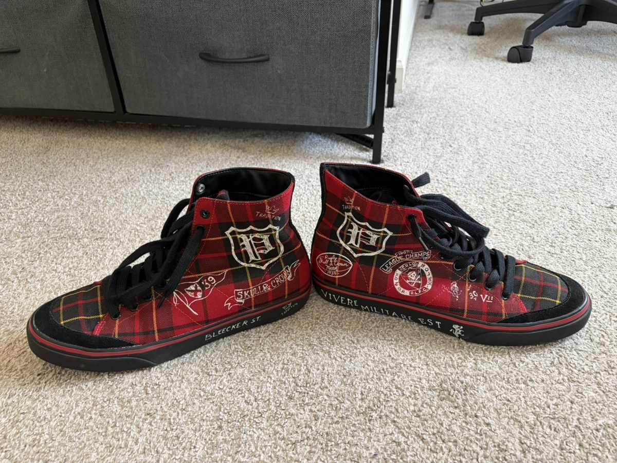 Polo Ralph Lauren Polo Ralph Lauren Solomon Red Checkered Sneakers Size US 10 / EU 43 - 1 Thumbnail