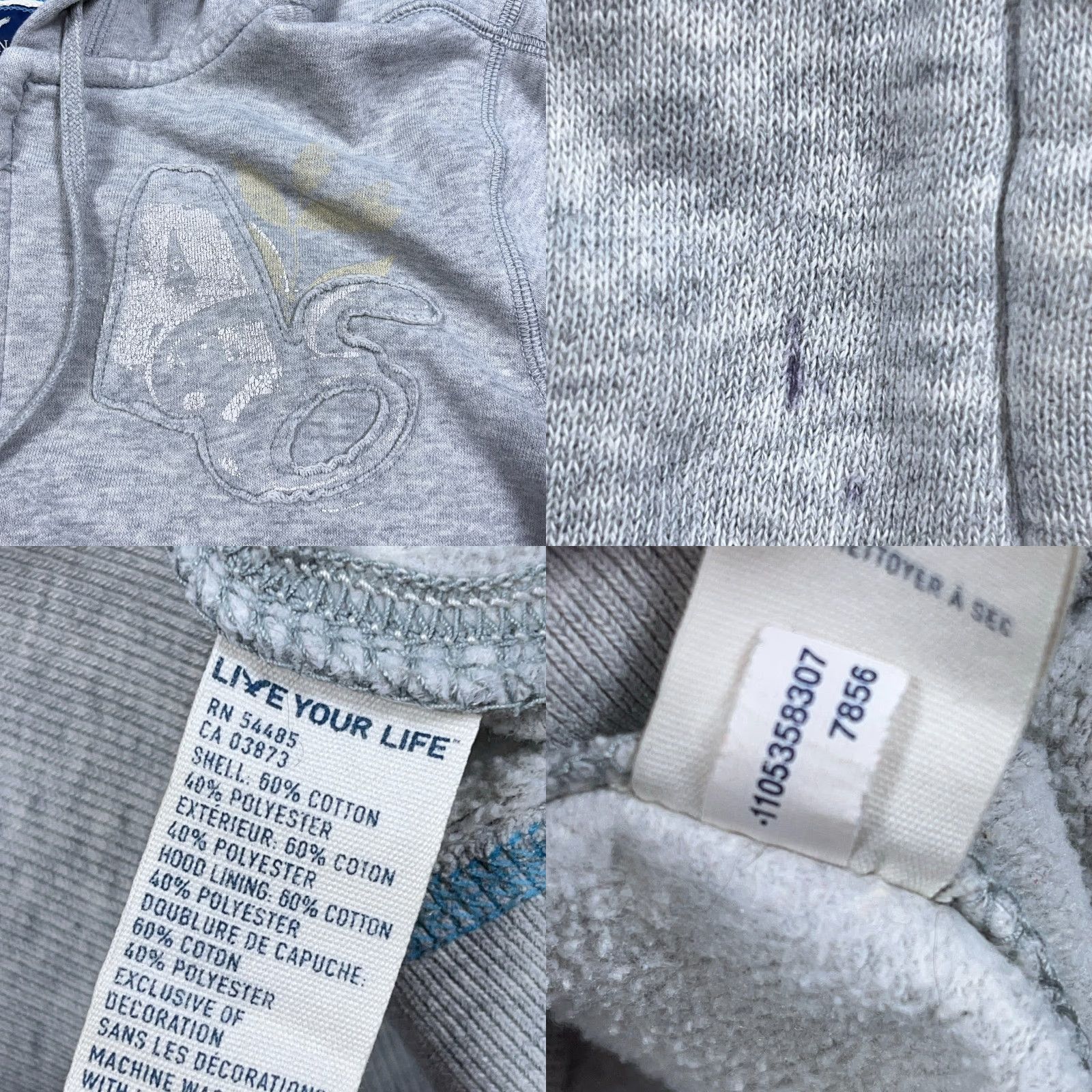 American Eagle Outfitters VINTAGE American Eagle Outfitters Hoodie Women XL Gray Full Zip Jacket Faded Stained Size XL / US 12-14 / IT 48-50 - 8 Thumbnail