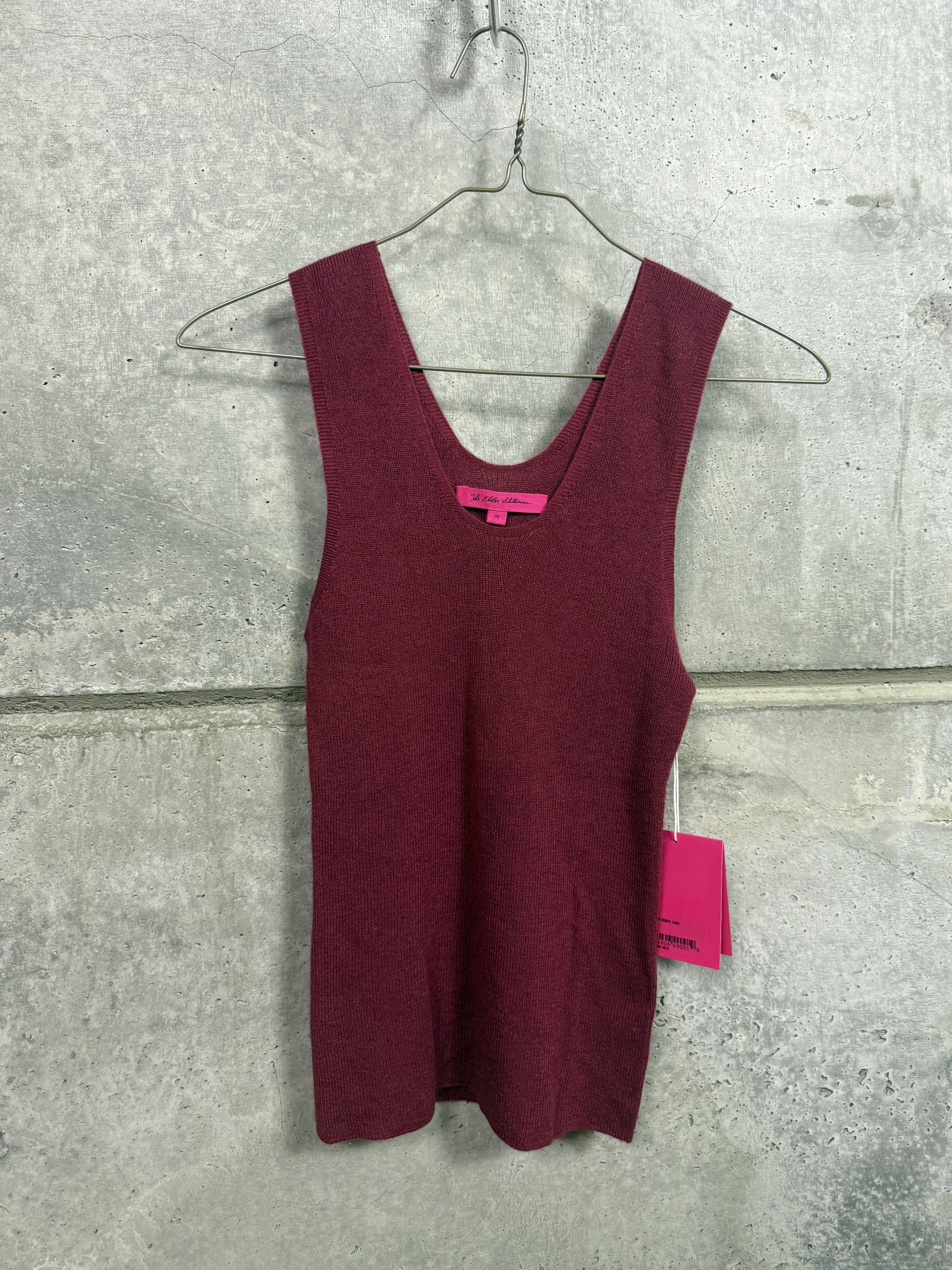 The Elder Statesman $395 The Elder Statesman Delicash Merlot Tank Top Size M / US 6-8 / IT 42-44 - 4 Thumbnail