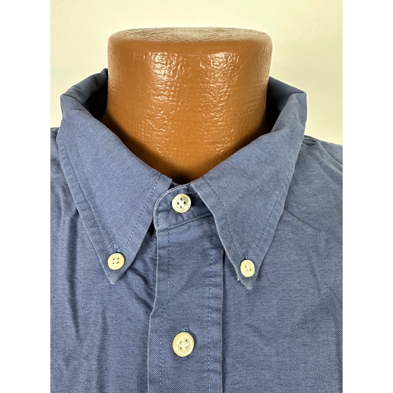 Old Navy VINTAGE Old Navy Shirt Men 2XL Oxford Casual Button-Up Heavyweight Oversized Blue Cotton Vintage Size US XXL / EU 58 / 5 - 3 Thumbnail