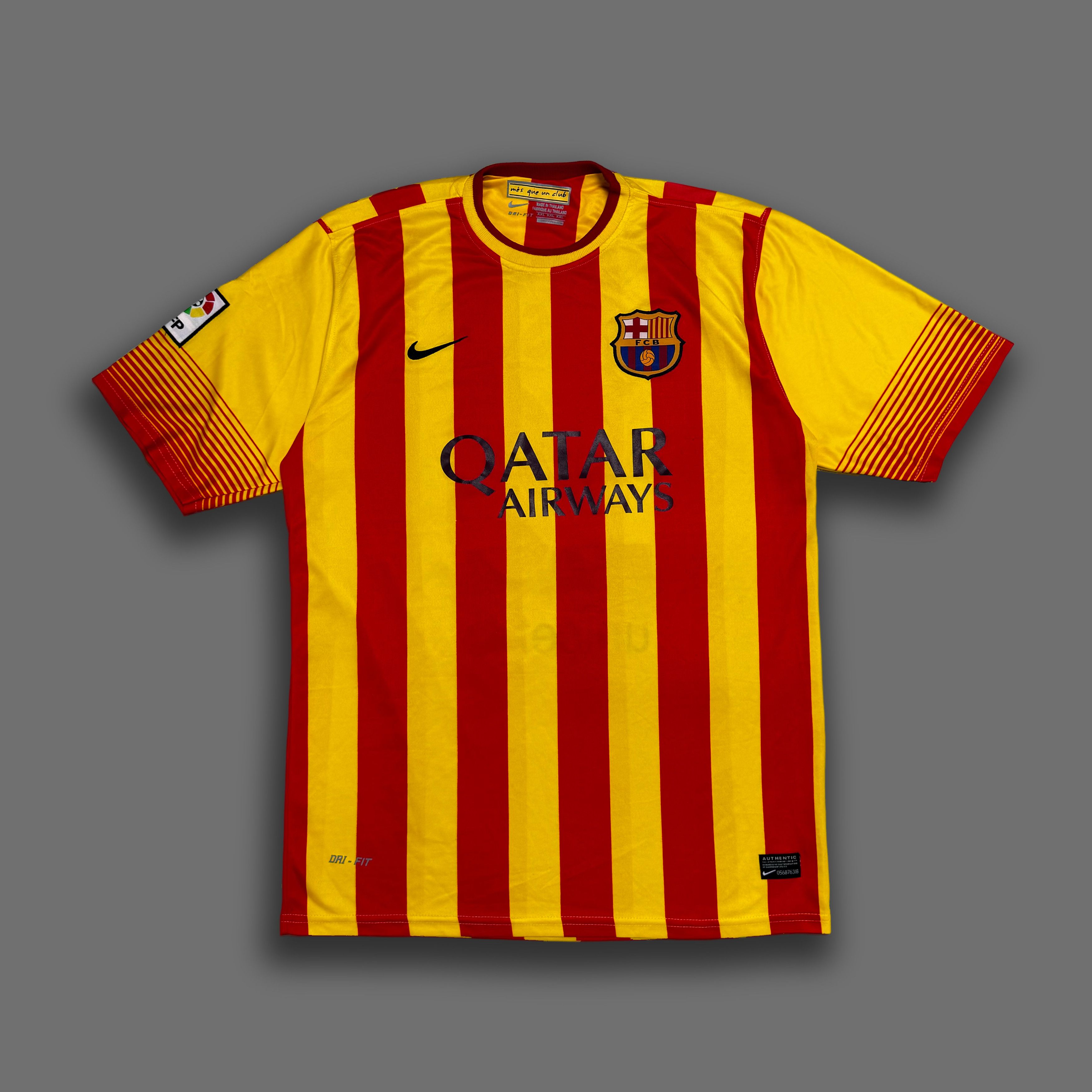 Nike NIKE MESSI BARCELONA 2013-15 AWAY SOCCER JERSEY FAKE Size US XL / EU 56 / 4 - 2 Thumbnail