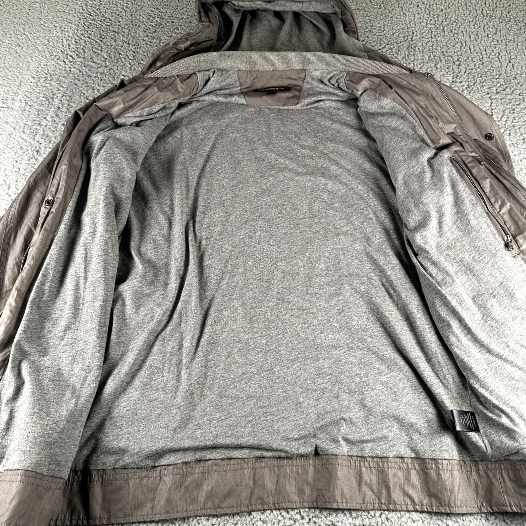 John Varvatos John Varvatos S Hooded Zip Front Lightweight Gray Casual Coat Lined Jacket Mens Size US S / EU 44-46 / 1 - 6 Thumbnail