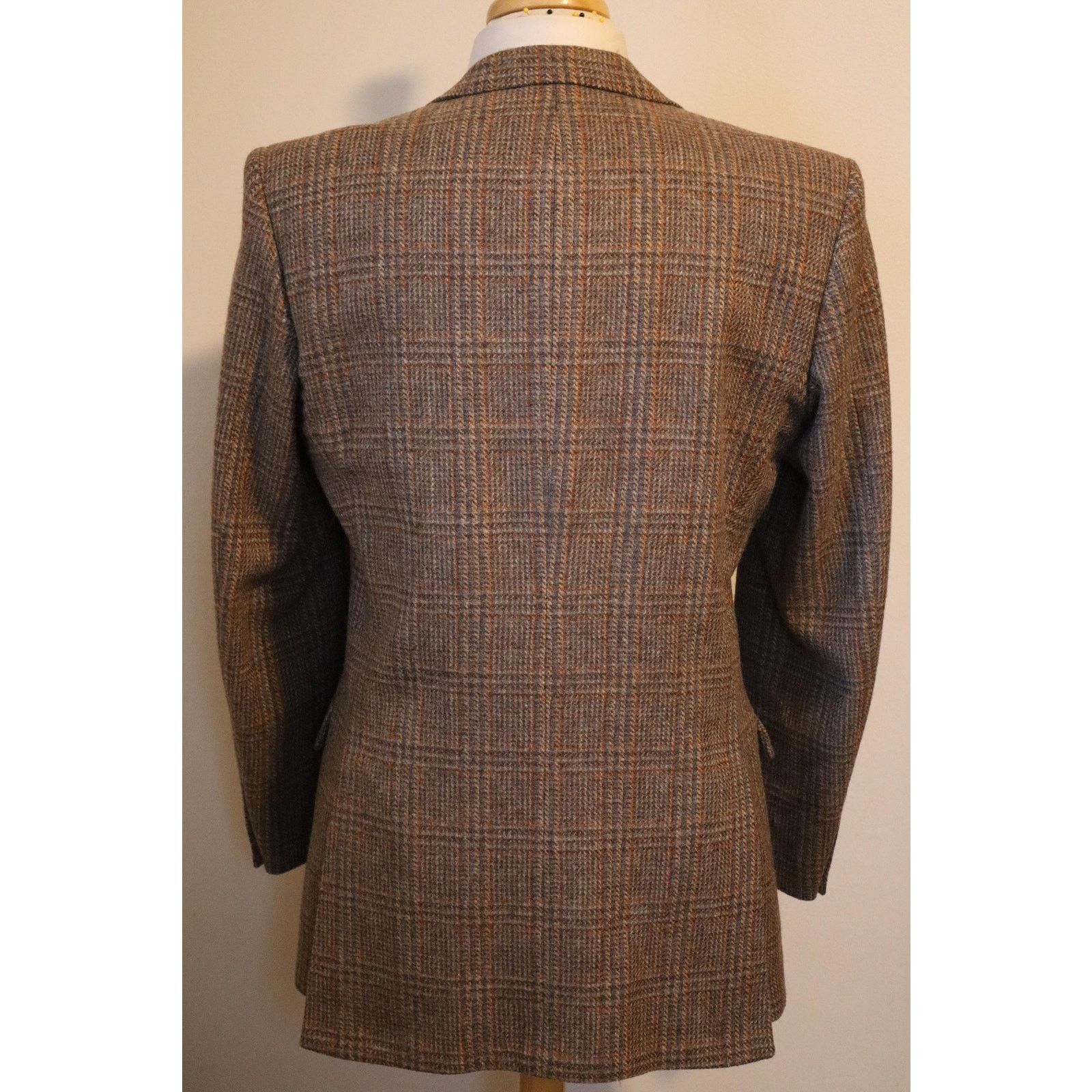 Pierre Cardin 40L Vintage 70s Pierre Cardin Windowpane Tweed Blazer Size 40L - 4 Thumbnail