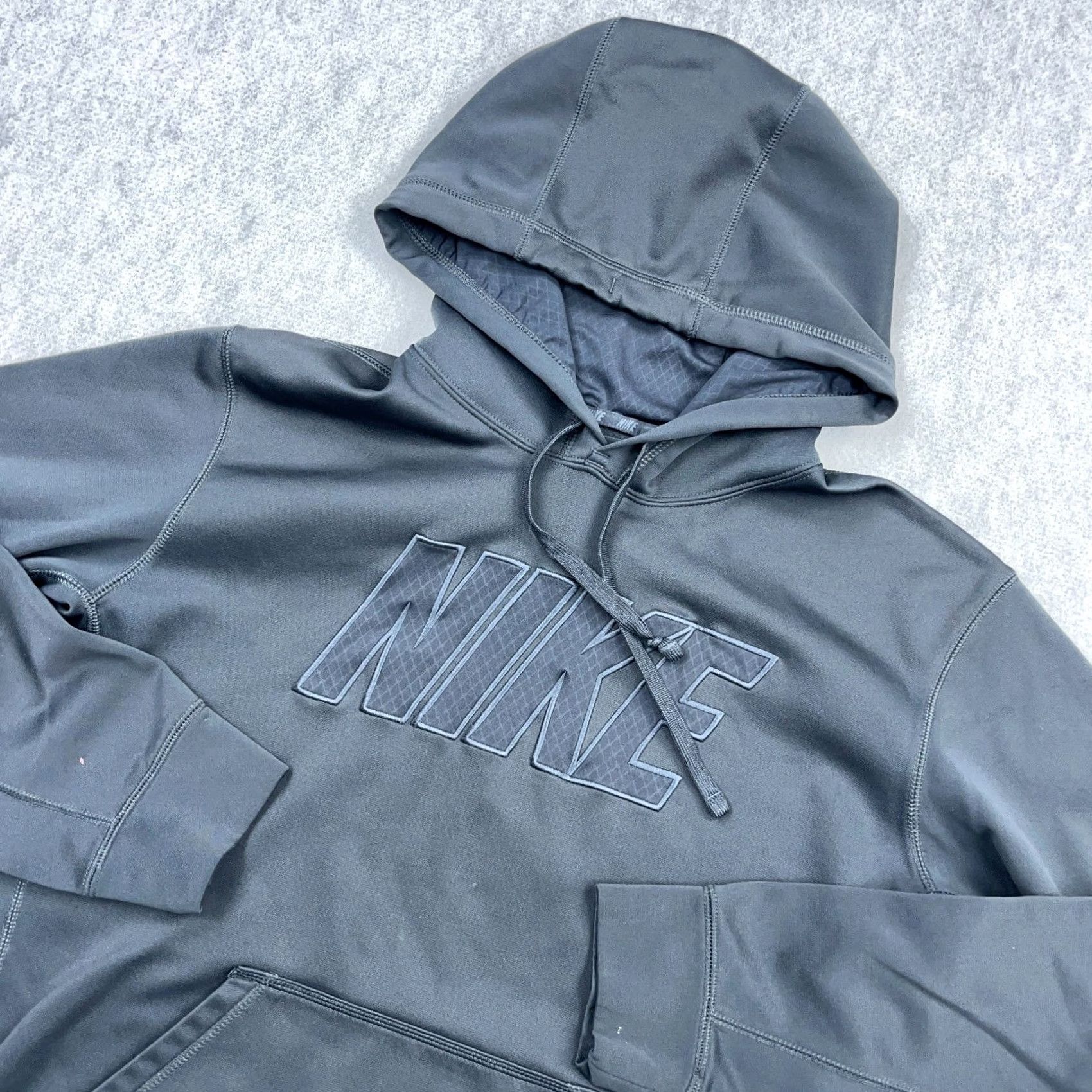 Nike Nike Hoodie Men Medium Gray Therma Fit Performance Sweatshirt Spell Out Pullovers Full Zip Hooded Logo Zipper All Seasons Sportswear Nike Mens Hoodie Size US M / EU 48-50 / 2 - 2 Thumbnail