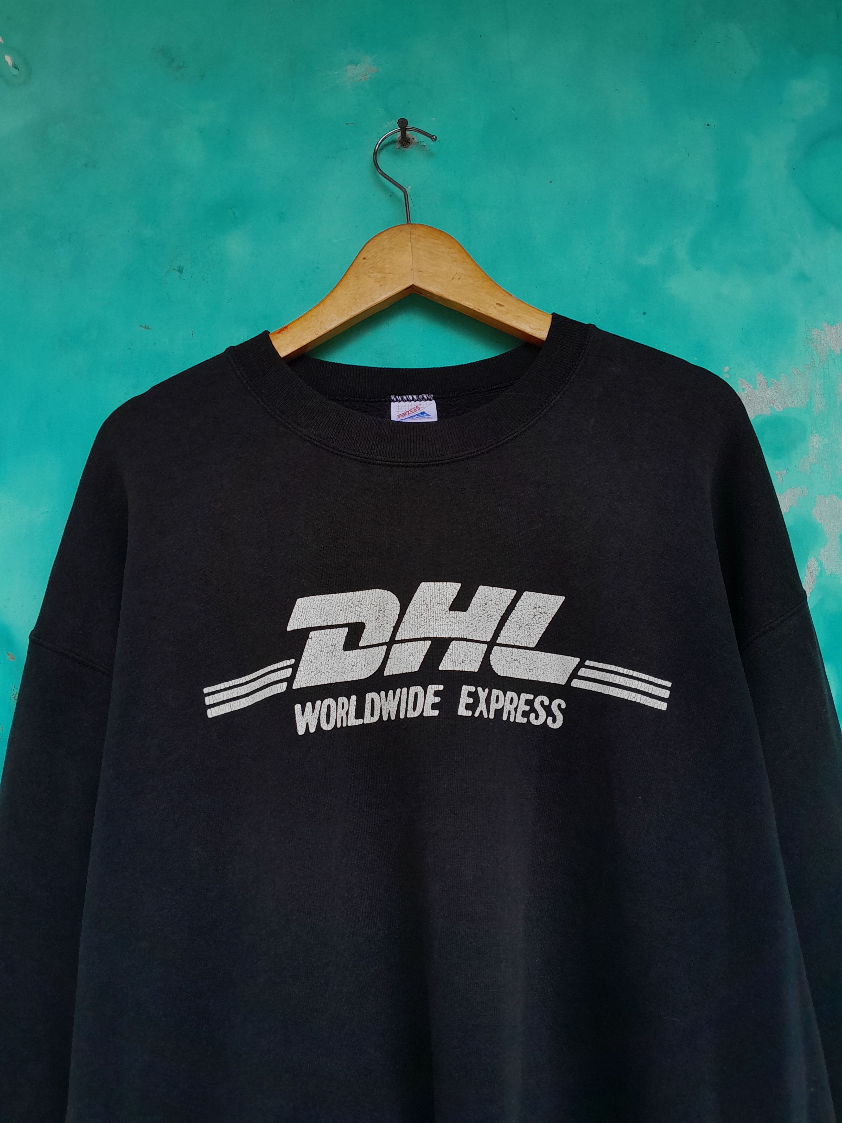 DHL Vintage 90s DHL Express sweatshirt Size US XL / EU 56 / 4 - 3 Thumbnail
