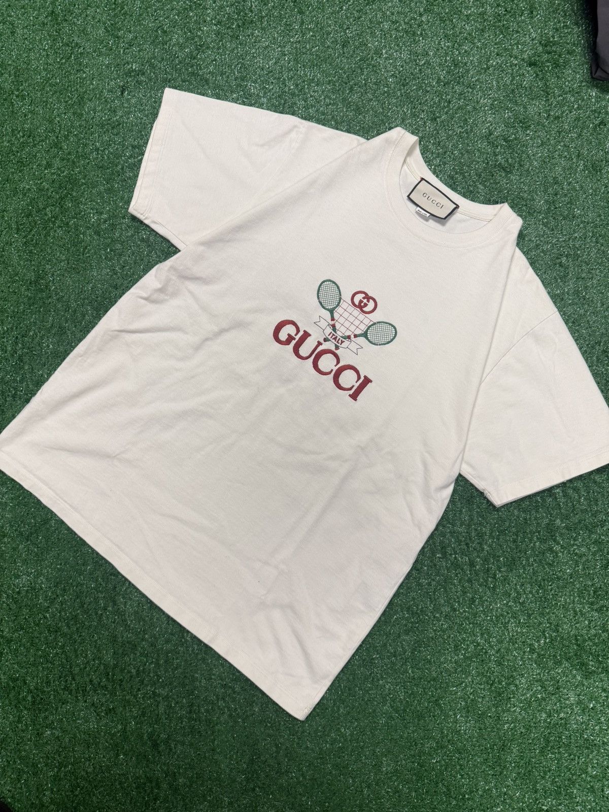 Gucci Gucci “tennis” tee shirt Size US L / EU 52-54 / 3 - 1 Thumbnail