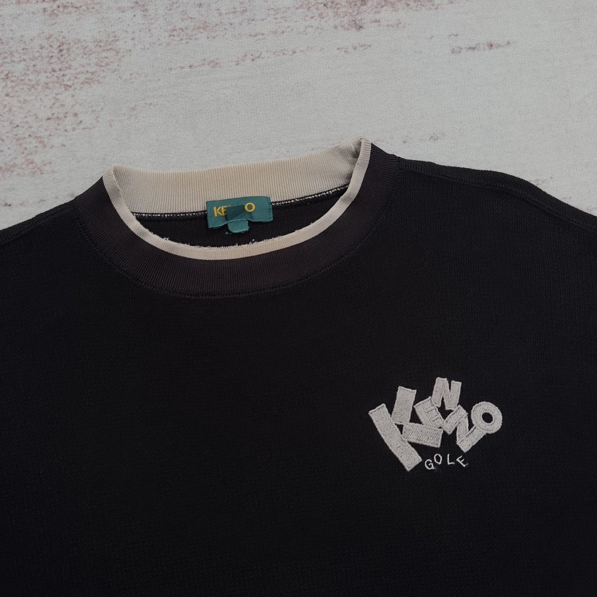Kenzo KENZO GOLF VINTAGE BLACK CREWNECK SWEATSHIRT EMBROIDED LOGO Size US M / EU 48-50 / 2 - 3 Thumbnail