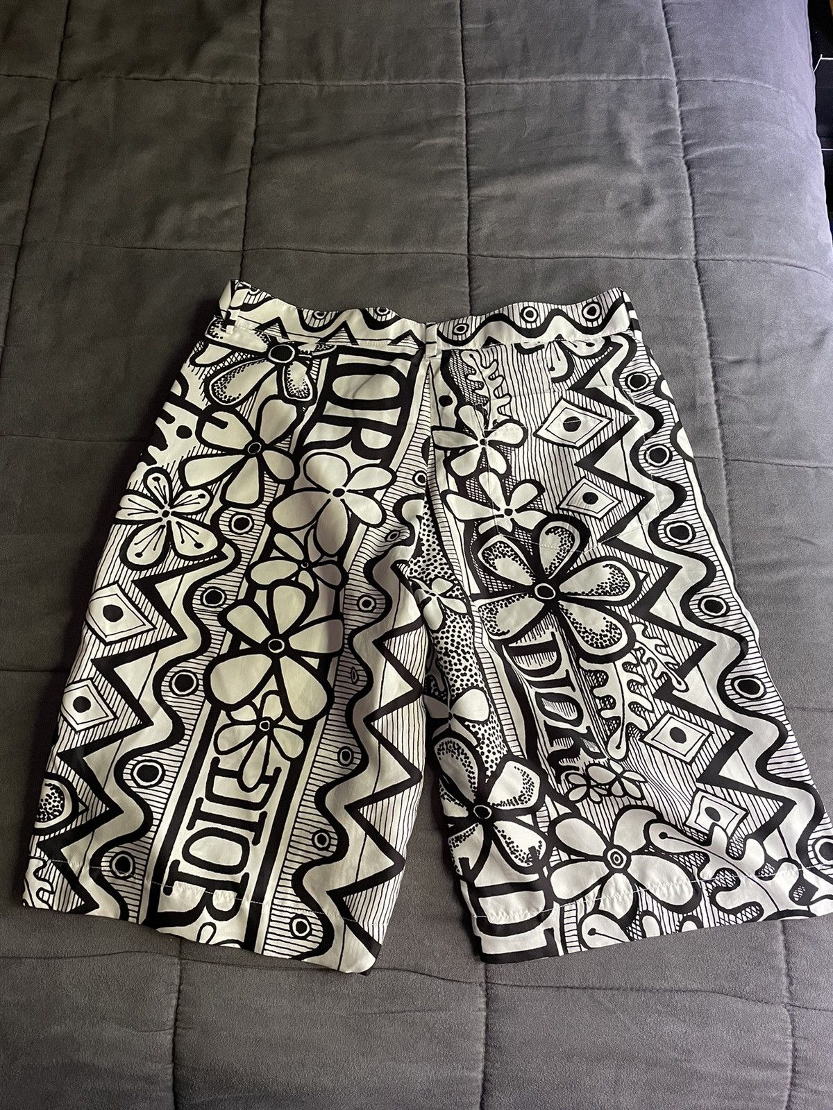 Dior Dior Stussy Floral Silk Shorts Size US 30 / EU 46 - 2 Thumbnail