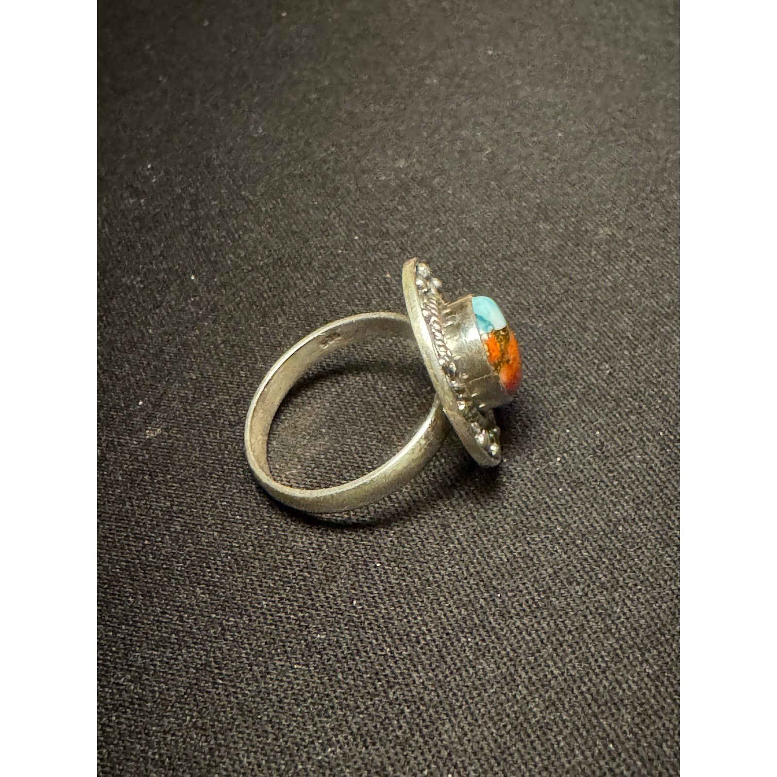 Other 925 Sterling Silver Spiny Oyster Ornate Boarder Ring Size 8 Size ONE SIZE - 6 Thumbnail